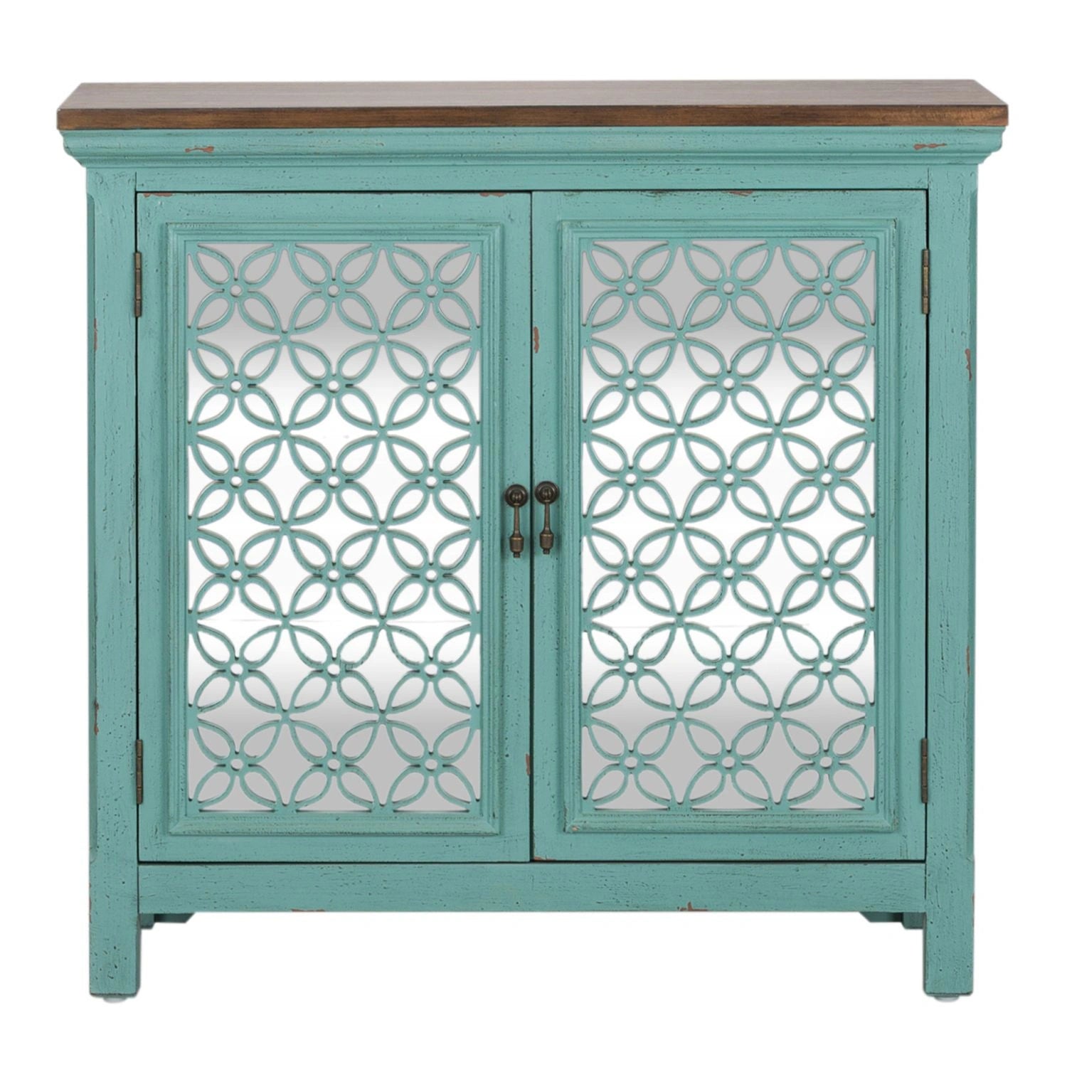 Kensington 2 Door Accent Cabinet in Turquoise image