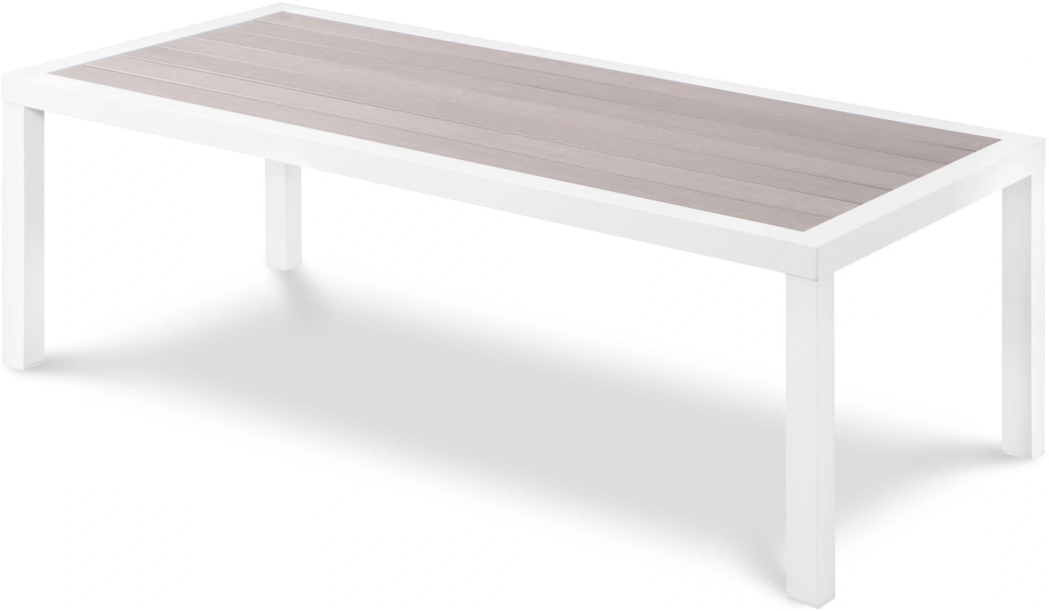 Nizuc Grey manufactured wood Outdoor Patio Aluminum Coffee Table