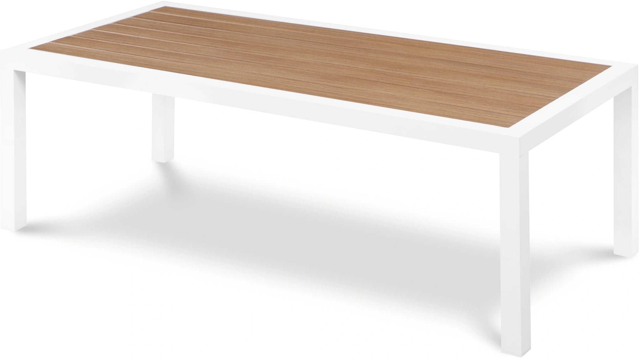 Nizuc Brown manufactured wood Outdoor Patio Aluminum Coffee Table