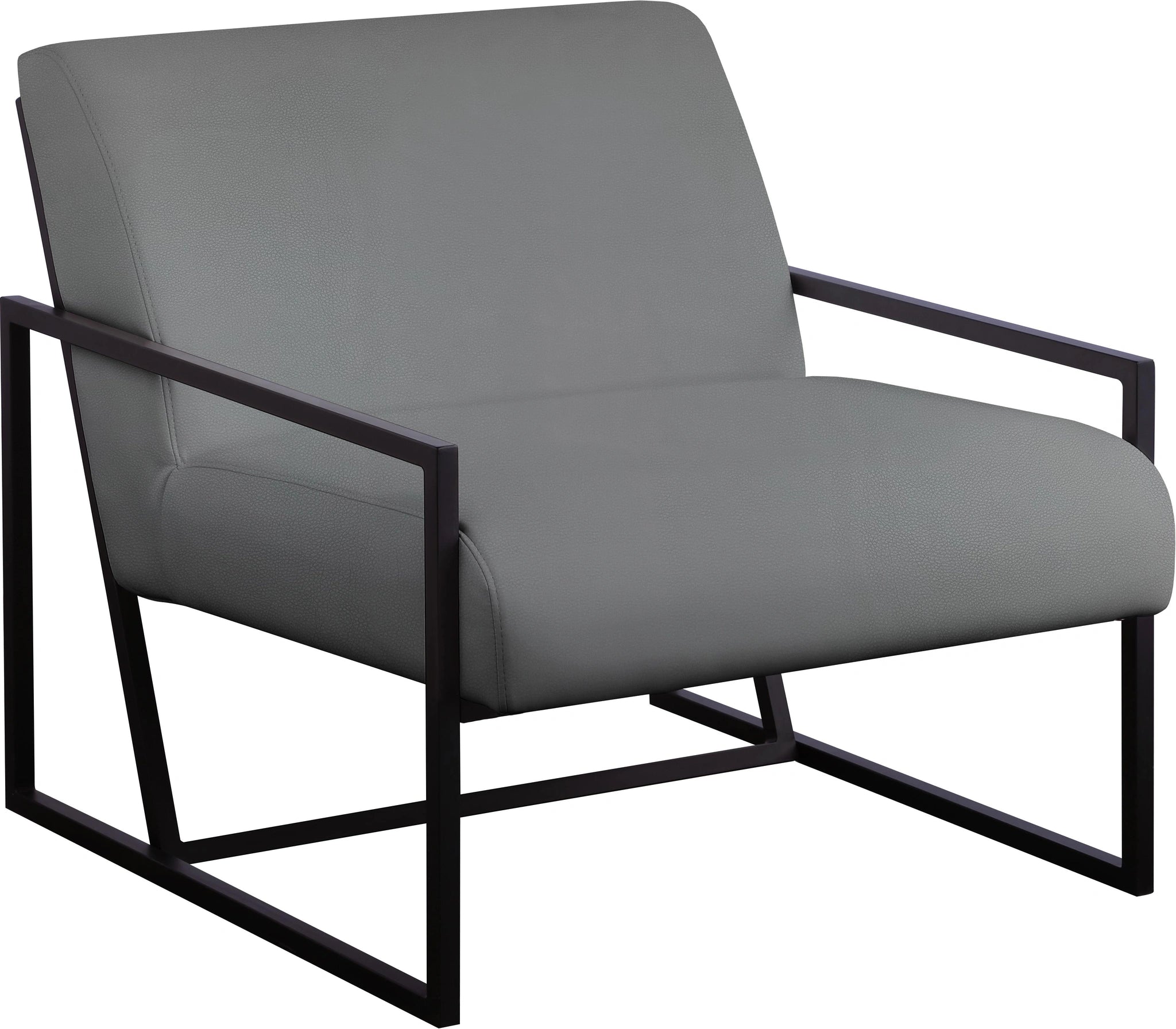 Industry Grey Faux Leather Accent Chair