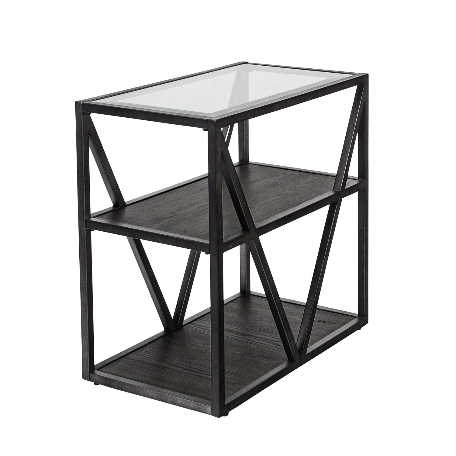 Arista Chair Side Table in Cobblestone Brown image
