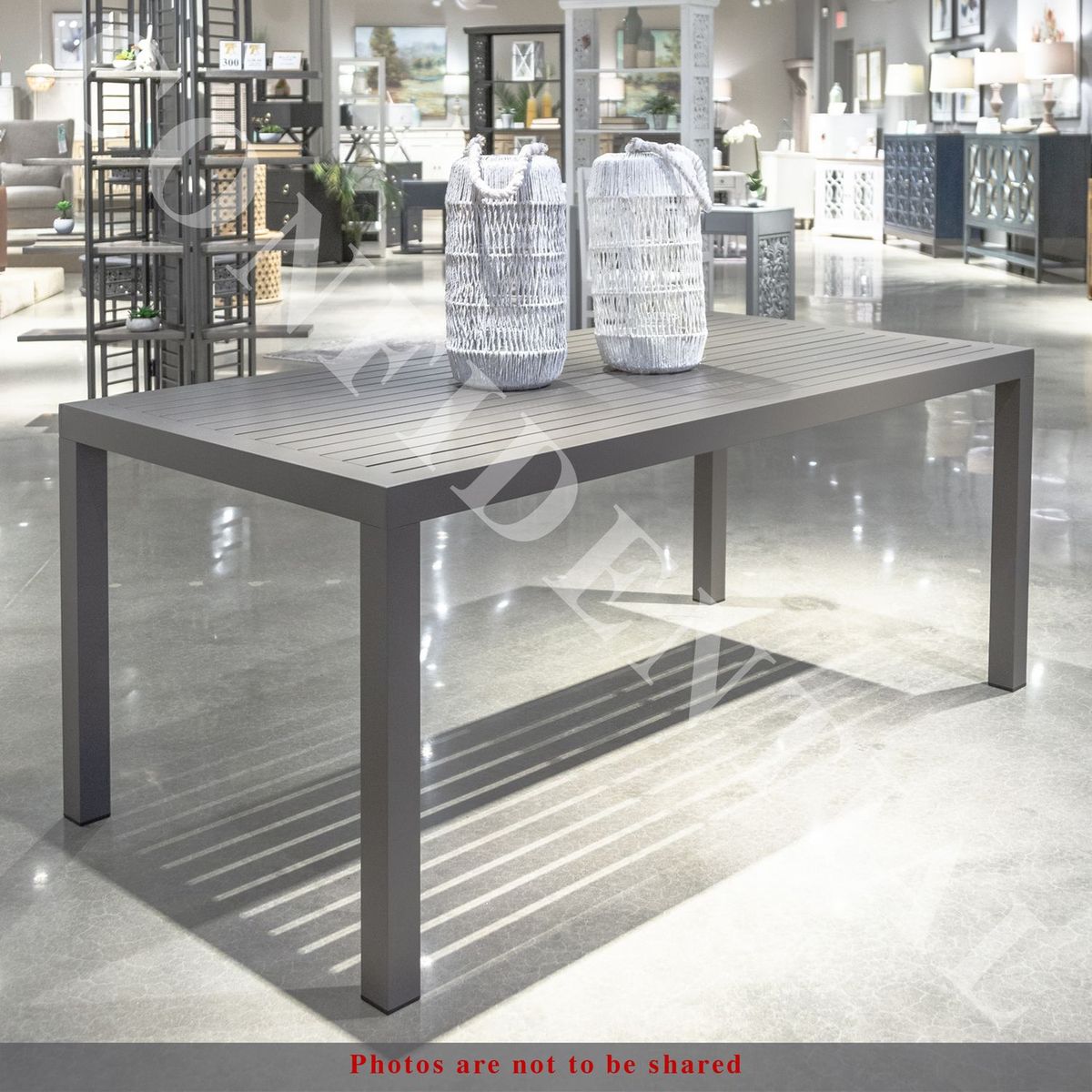 Liberty Furniture Plantation Key Outdoor Rectangular Leg Table in Granite - Luxury Home Furniture (MI)