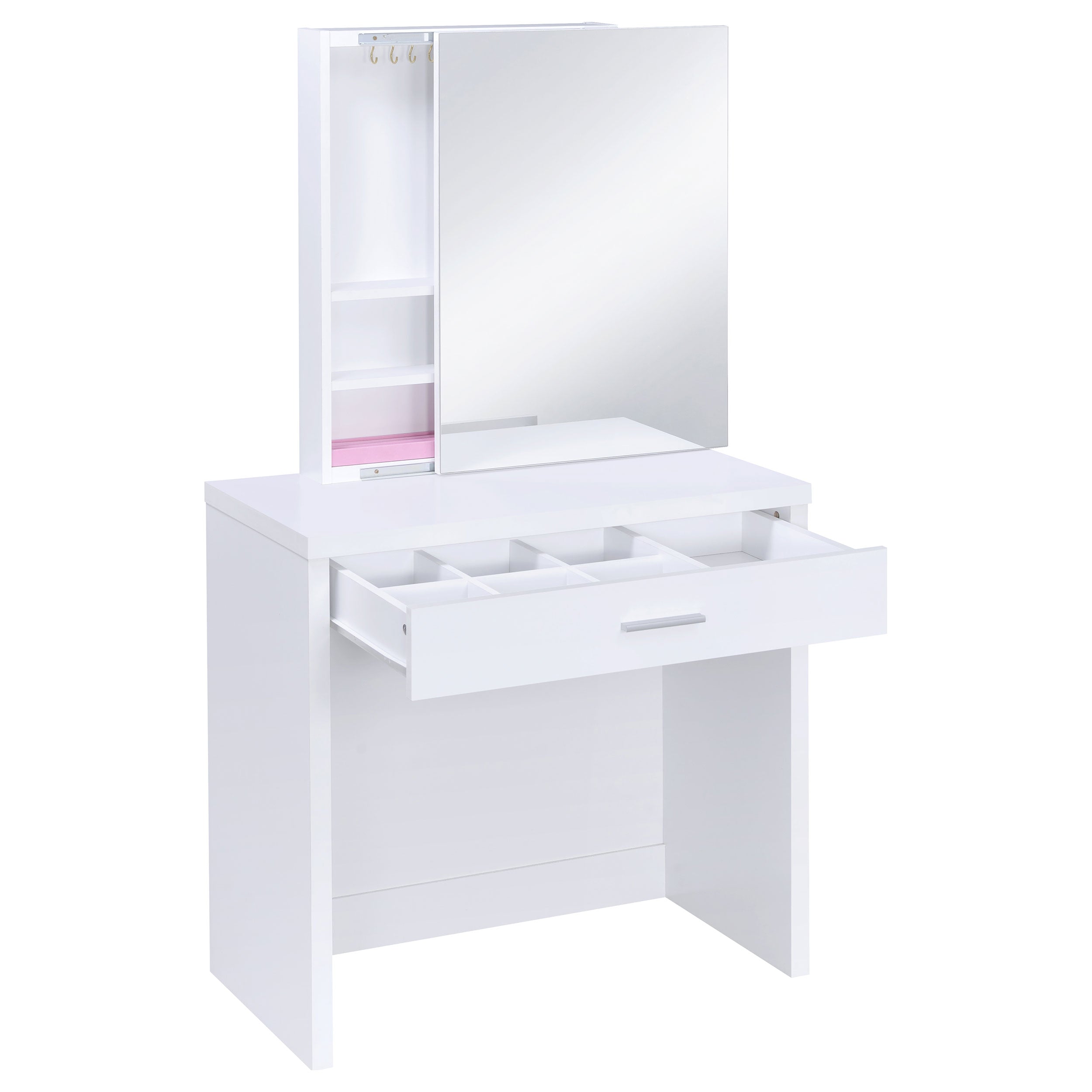 Harvey Makeup Vanity Table with Mirror and Stool - Luxury Home Furniture (MI)