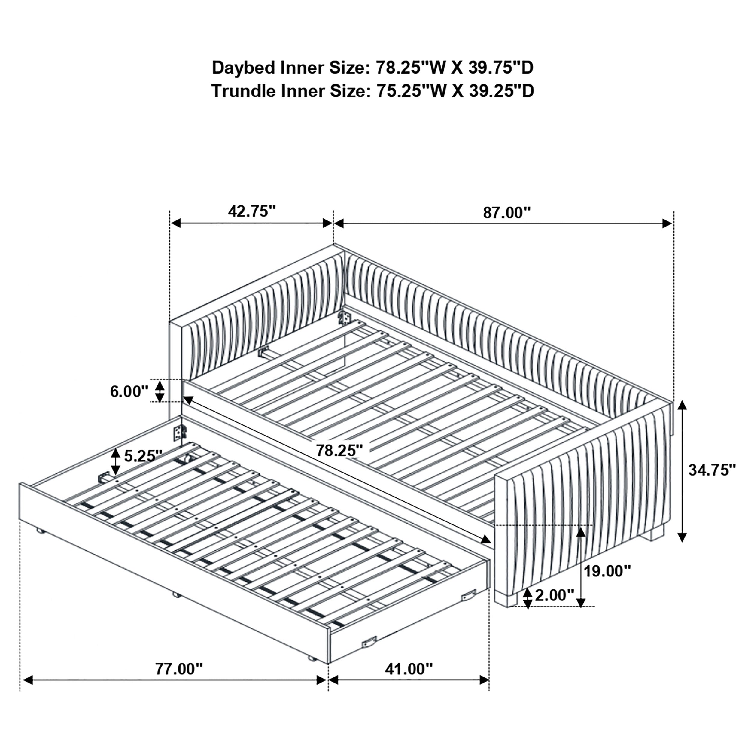 Brodie Daybed with Trundle - Luxury Home Furniture (MI)