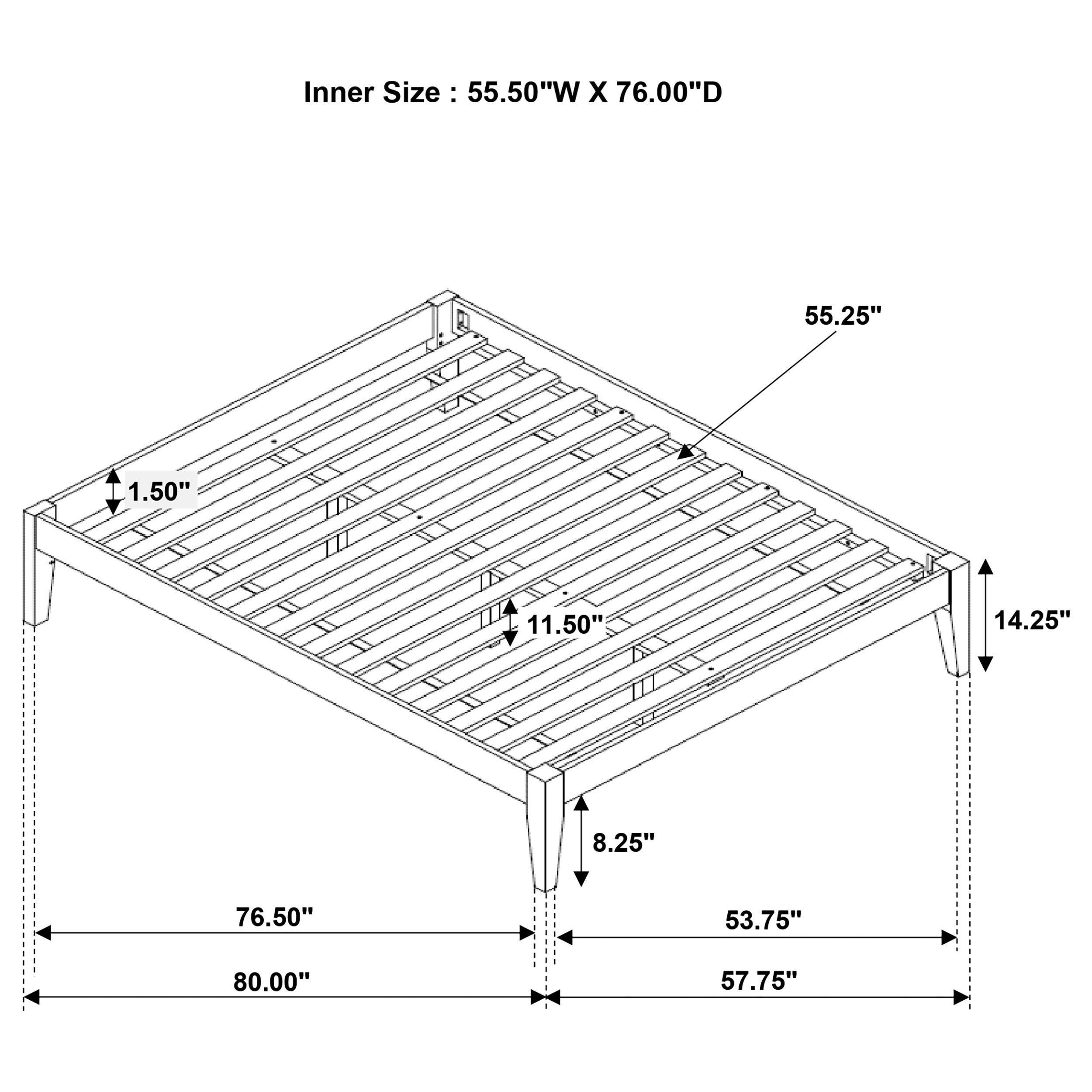 Hounslow Platform Bed Base - Luxury Home Furniture (MI)