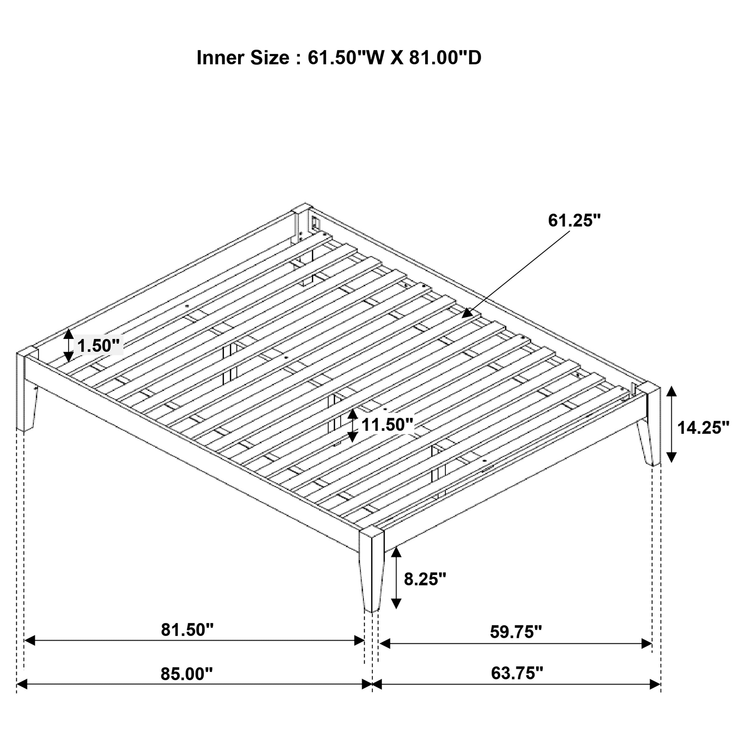 Hounslow Platform Bed Base - Luxury Home Furniture (MI)