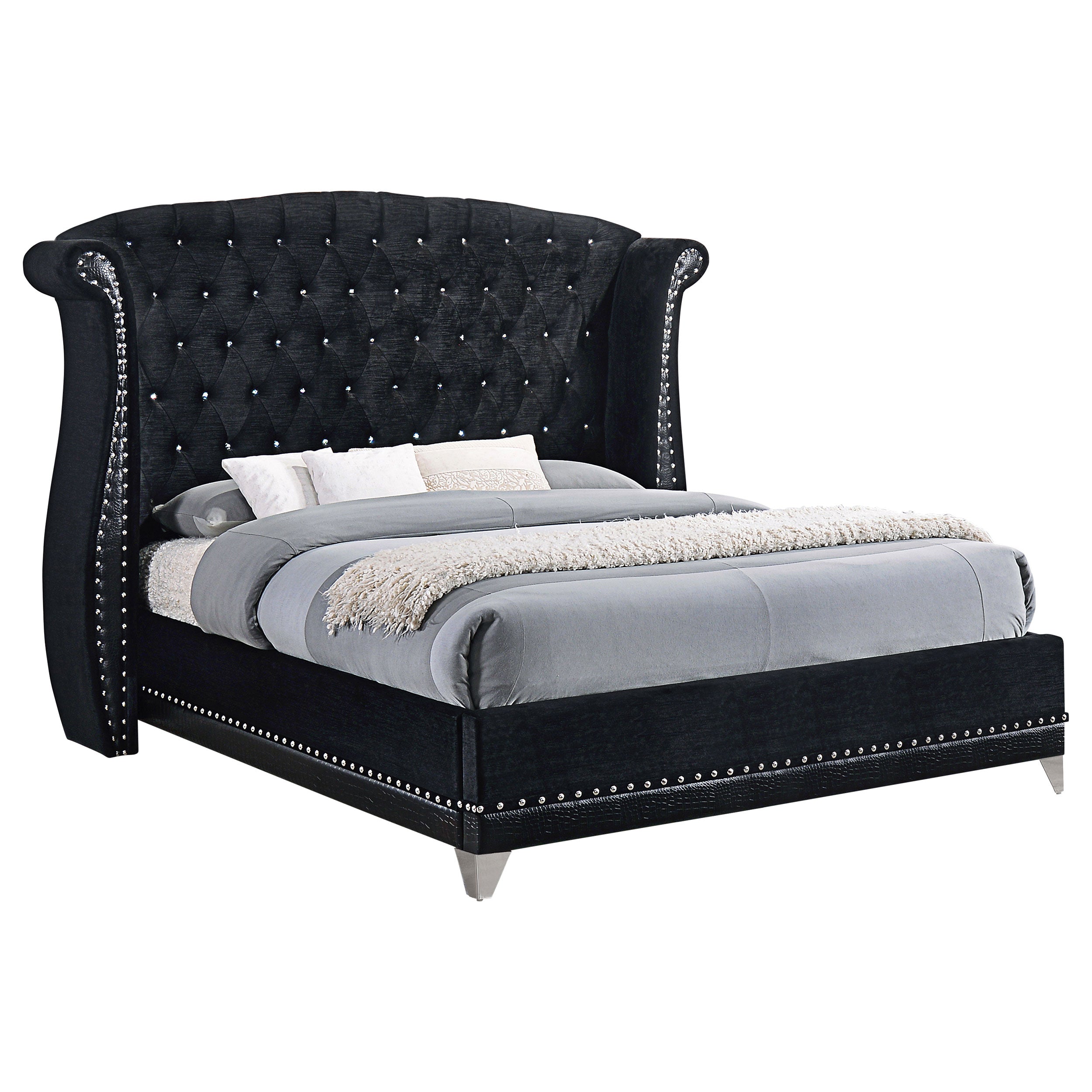 Barzini Wingback Platform Bed - Luxury Home Furniture (MI)