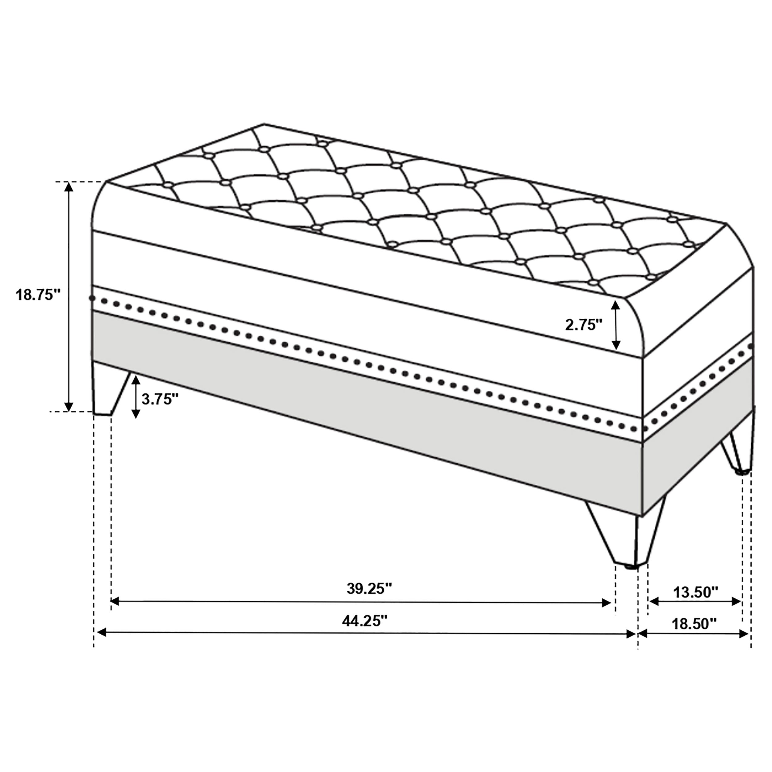 Barzini Storage Bench - Luxury Home Furniture (MI)
