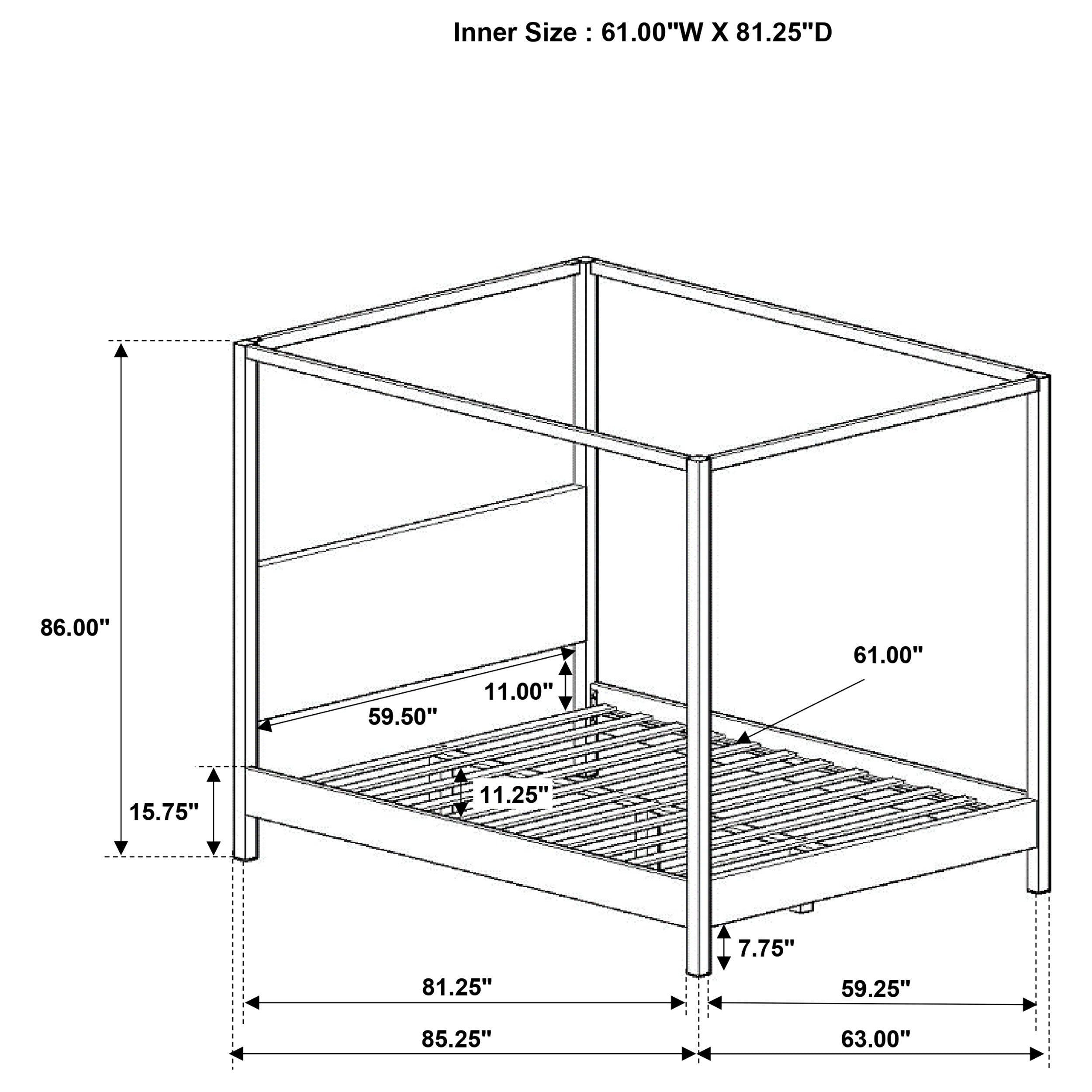 Monroe Canopy Panel Platform Bed - Luxury Home Furniture (MI)