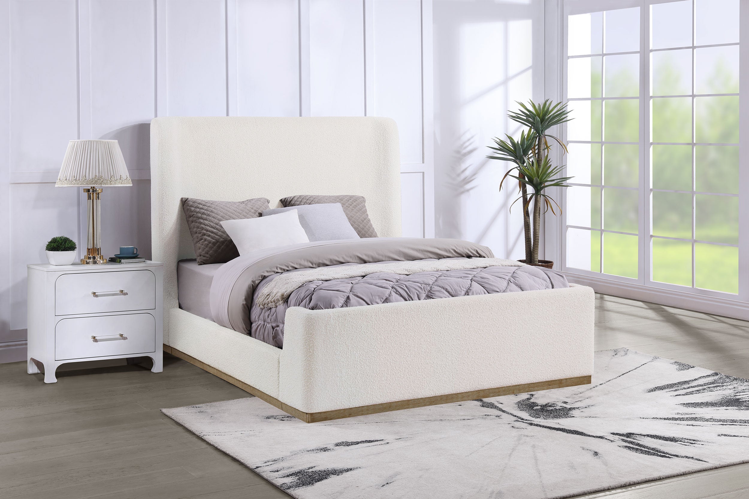 Nala Wingback Platform Bed - Luxury Home Furniture (MI)