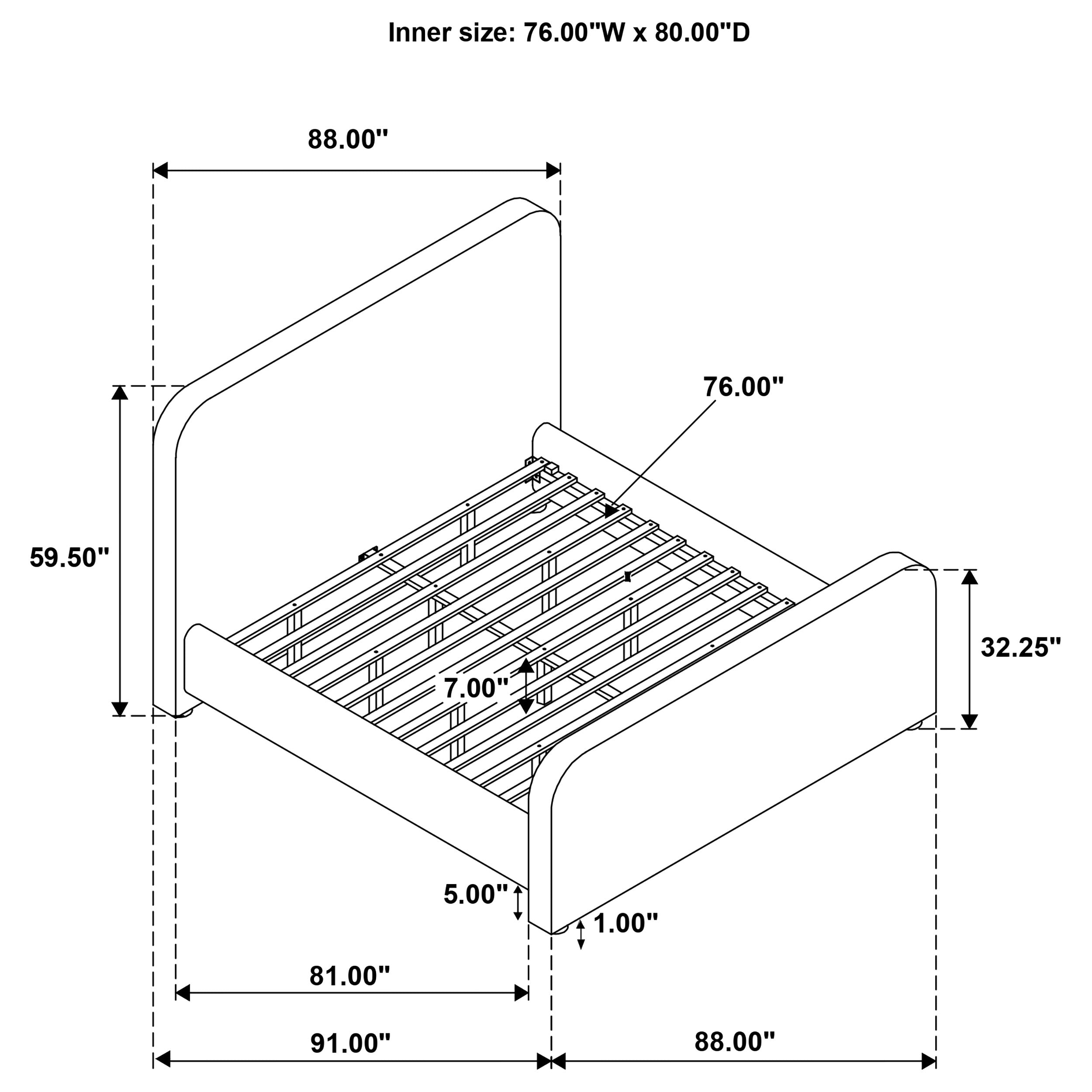 Wren Panel Platform Bed - Luxury Home Furniture (MI)