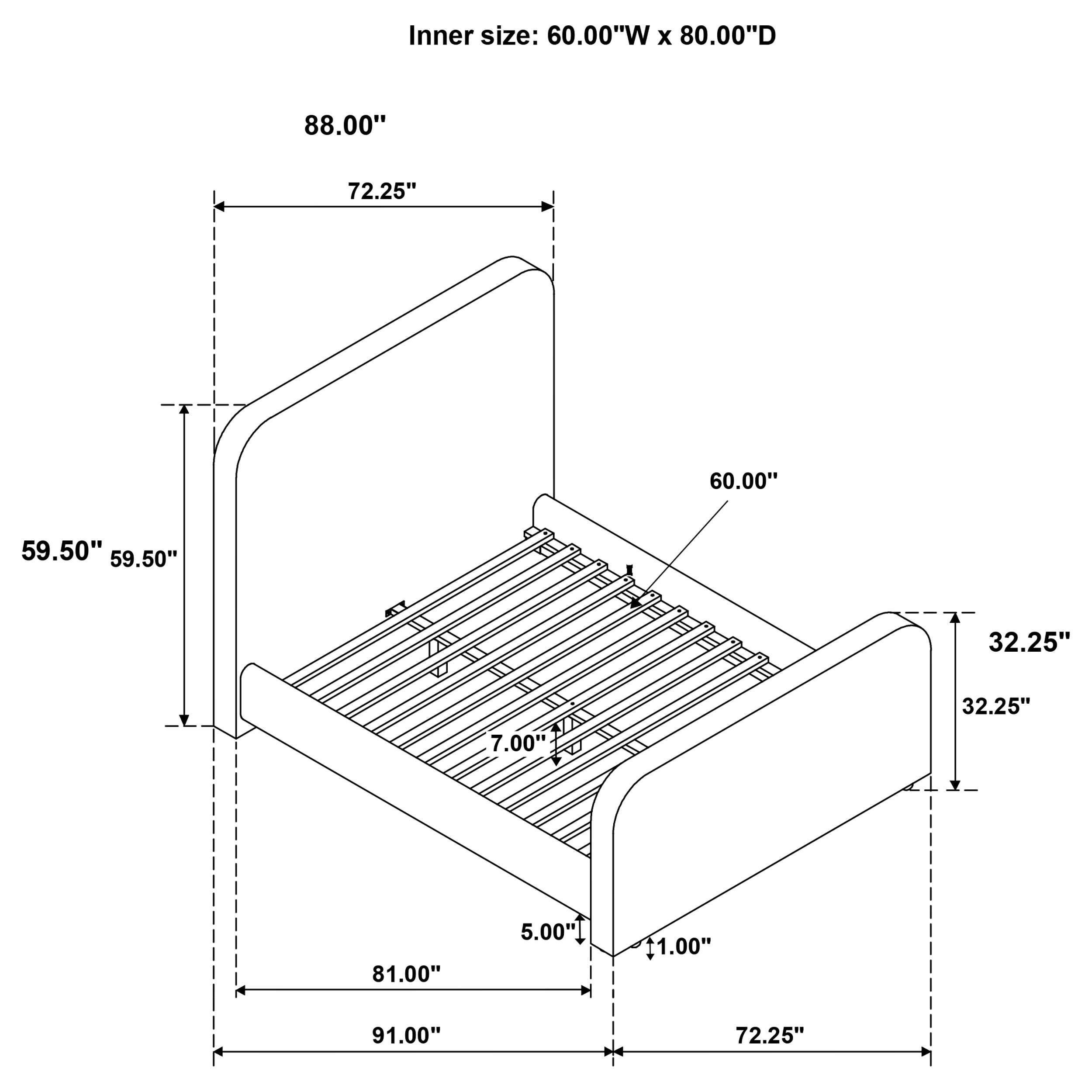 Wren Panel Platform Bed - Luxury Home Furniture (MI)