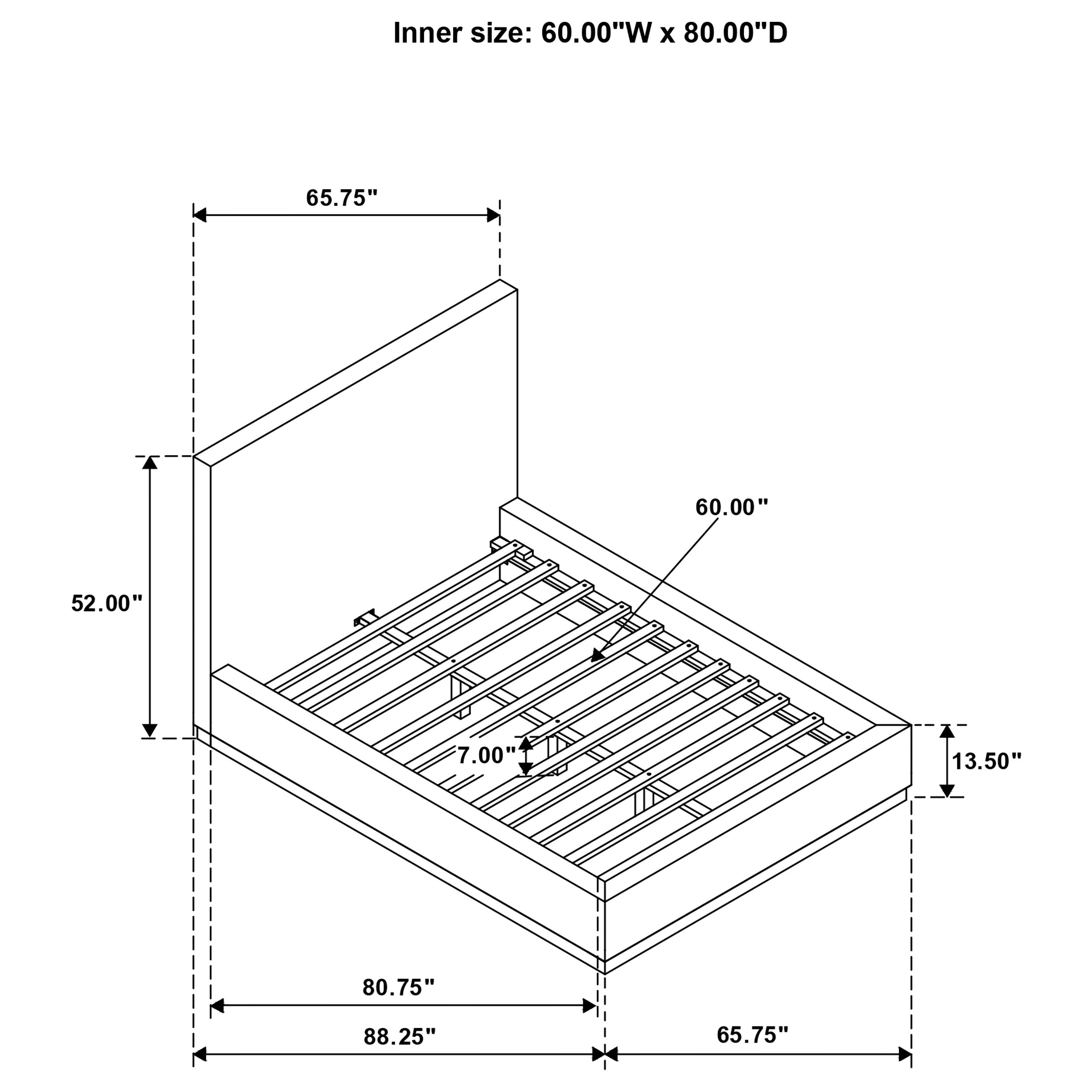 Knox Panel Platform Bed - Luxury Home Furniture (MI)
