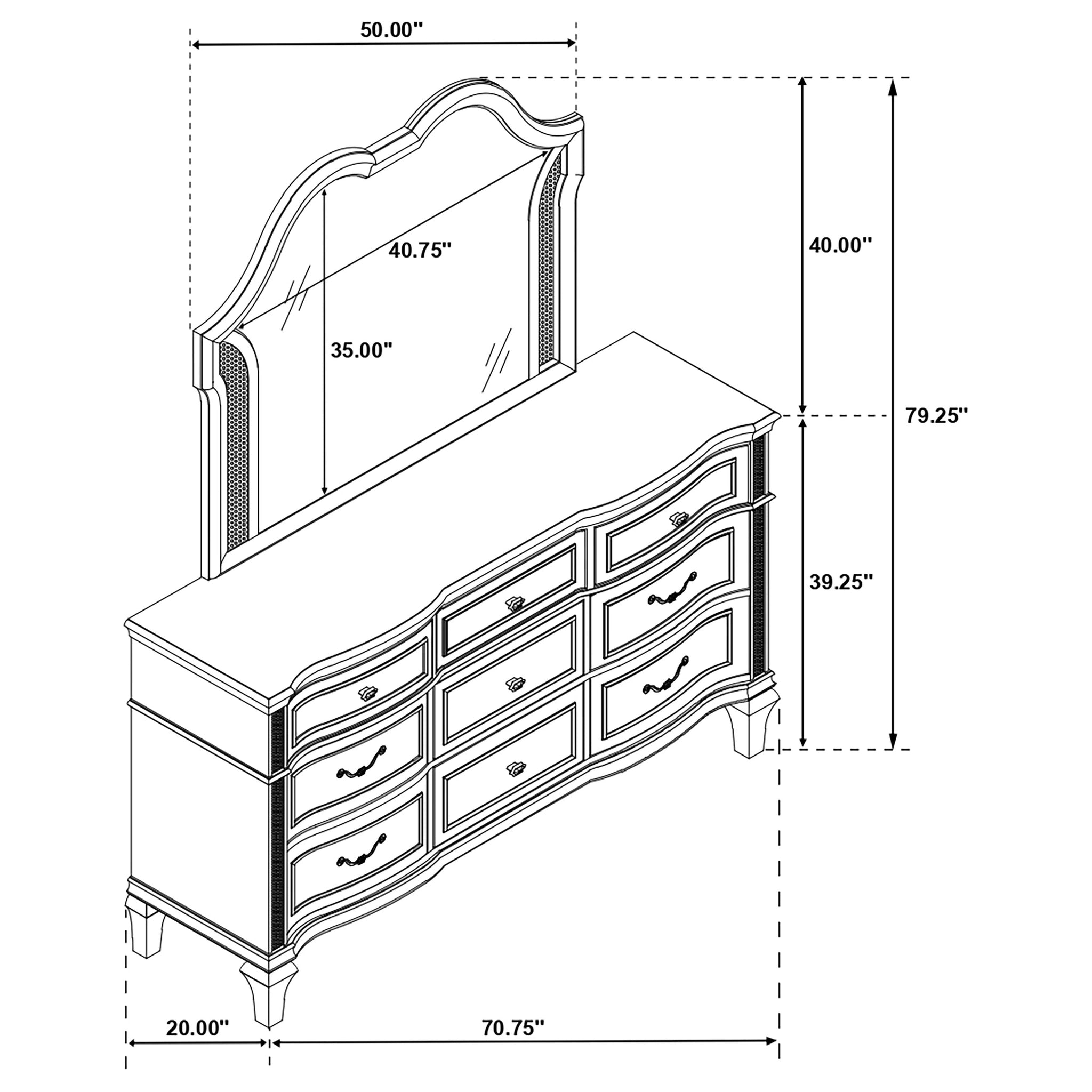 Evangeline Dresser with Mirror