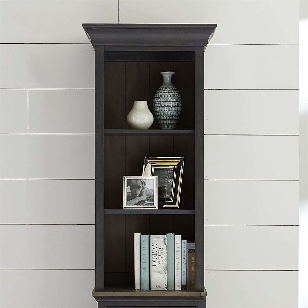 Liberty Furniture Ocean Isle Left Pier Unit in Slate with Weathered Pine - Luxury Home Furniture (MI)