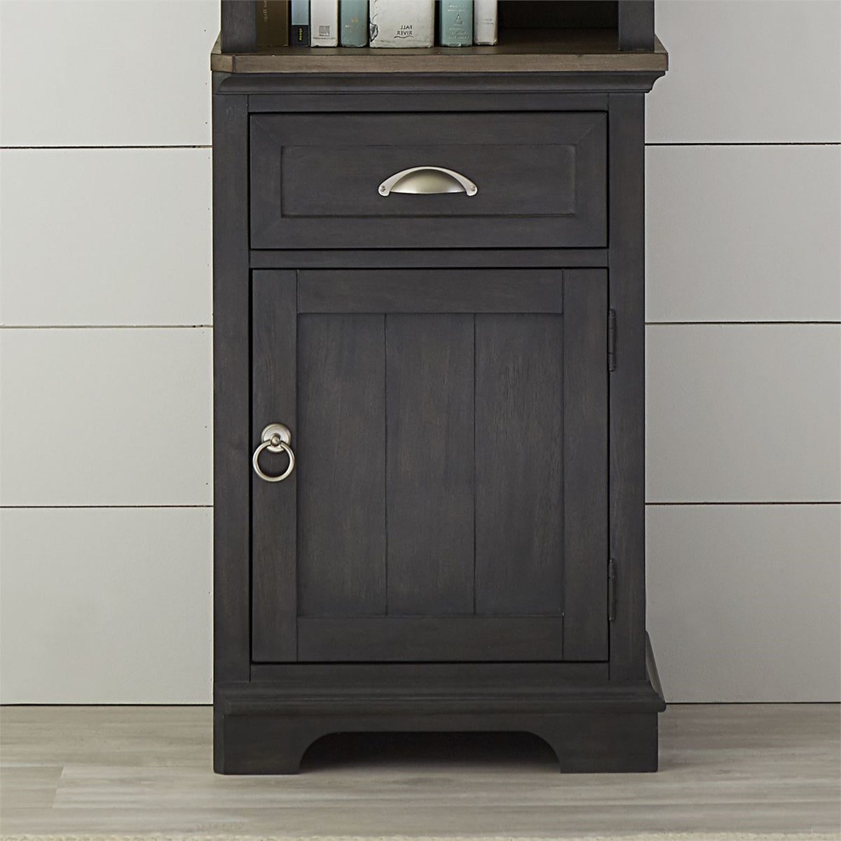 Liberty Furniture Ocean Isle Right Pier Unit in Slate with Weathered Pine - Luxury Home Furniture (MI)