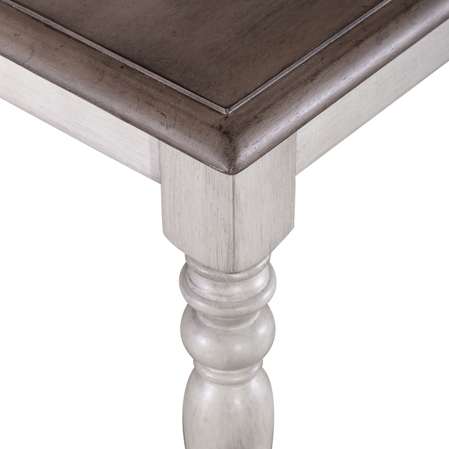 Ocean Isle Bench (RTA) in Antique White with Weathered Pine - Luxury Home Furniture (MI)