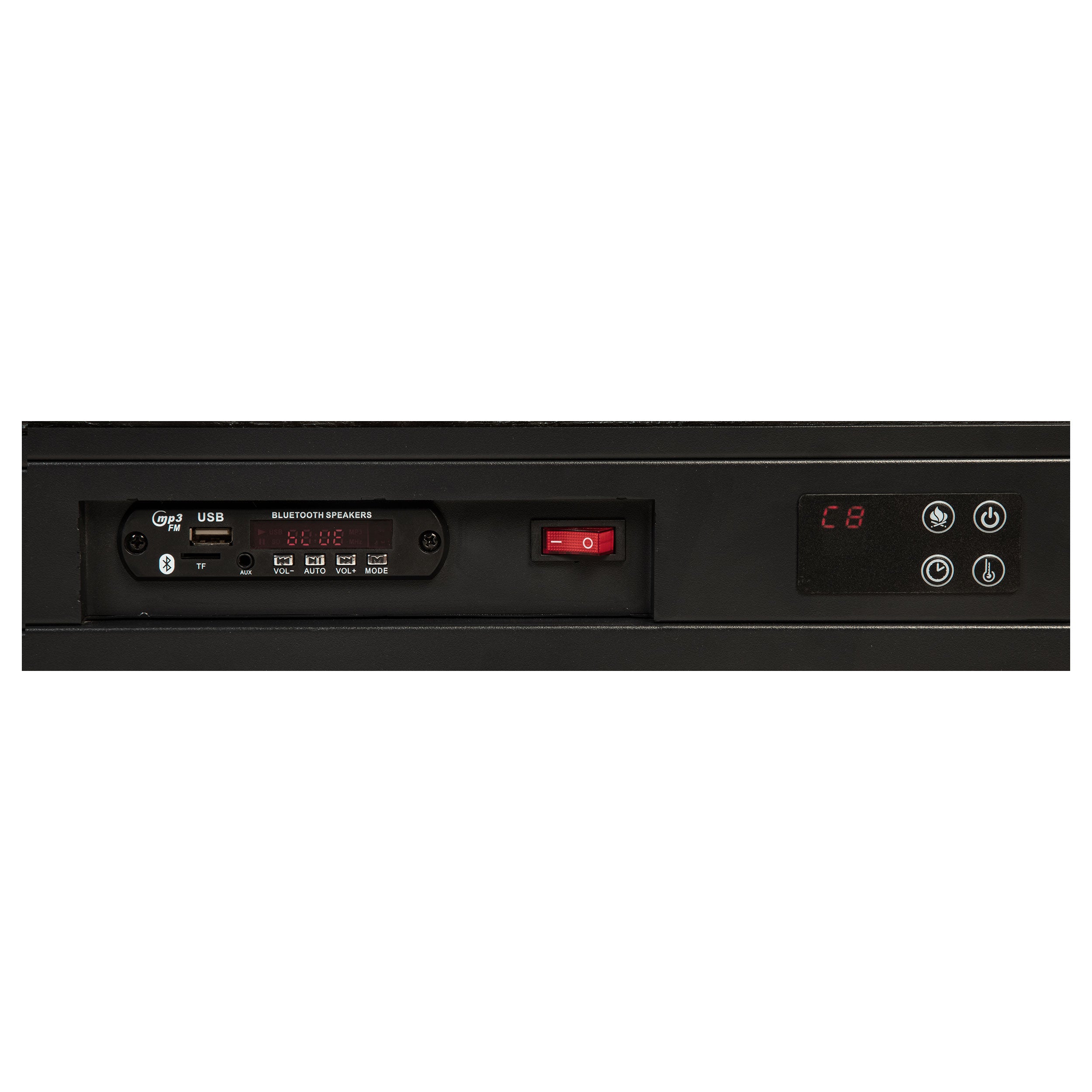 Senna Panel Bed with Bluetooth Speaker and Flame Visualizer - Luxury Home Furniture (MI)