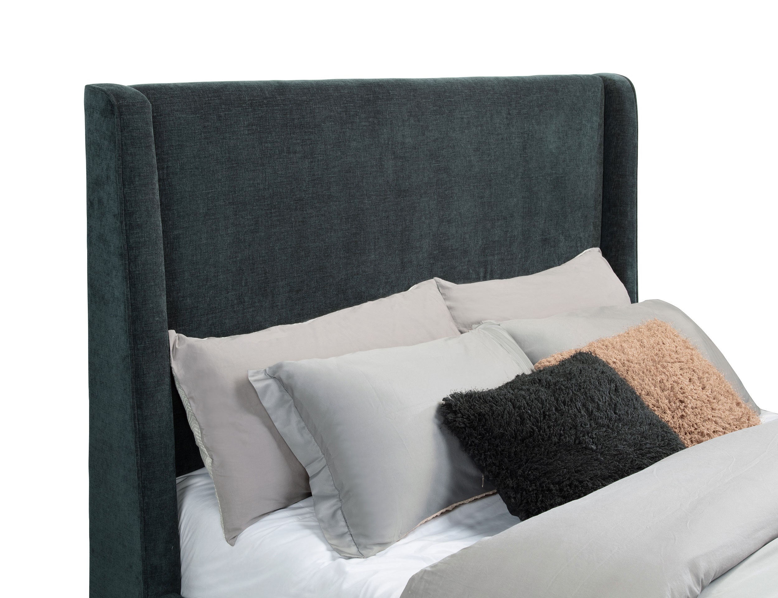 Preston Wingback Bed with Flame Visualizer and Bluetooth Speaker - Luxury Home Furniture (MI)