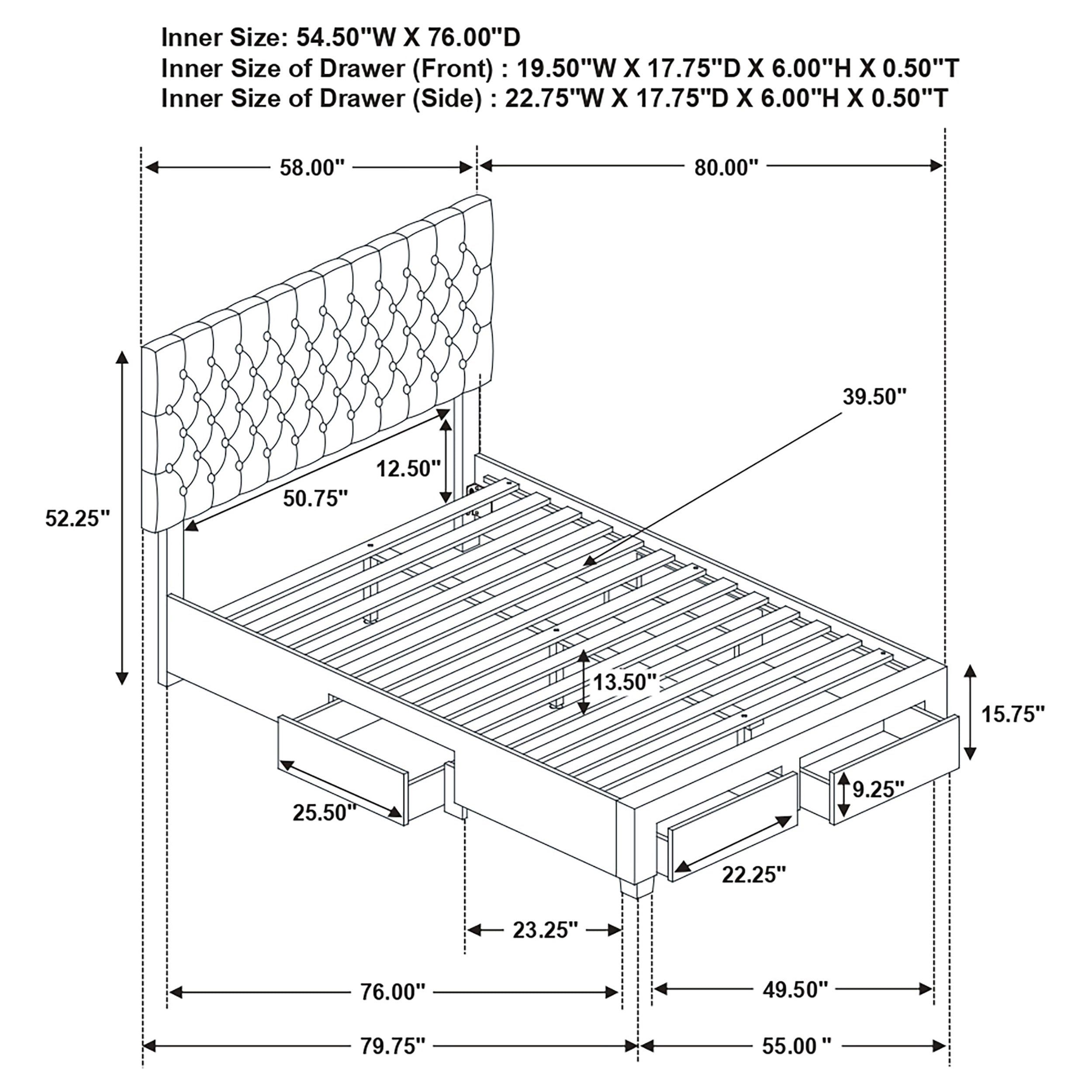 Soledad Panel Platform Storage Bed - Luxury Home Furniture (MI)