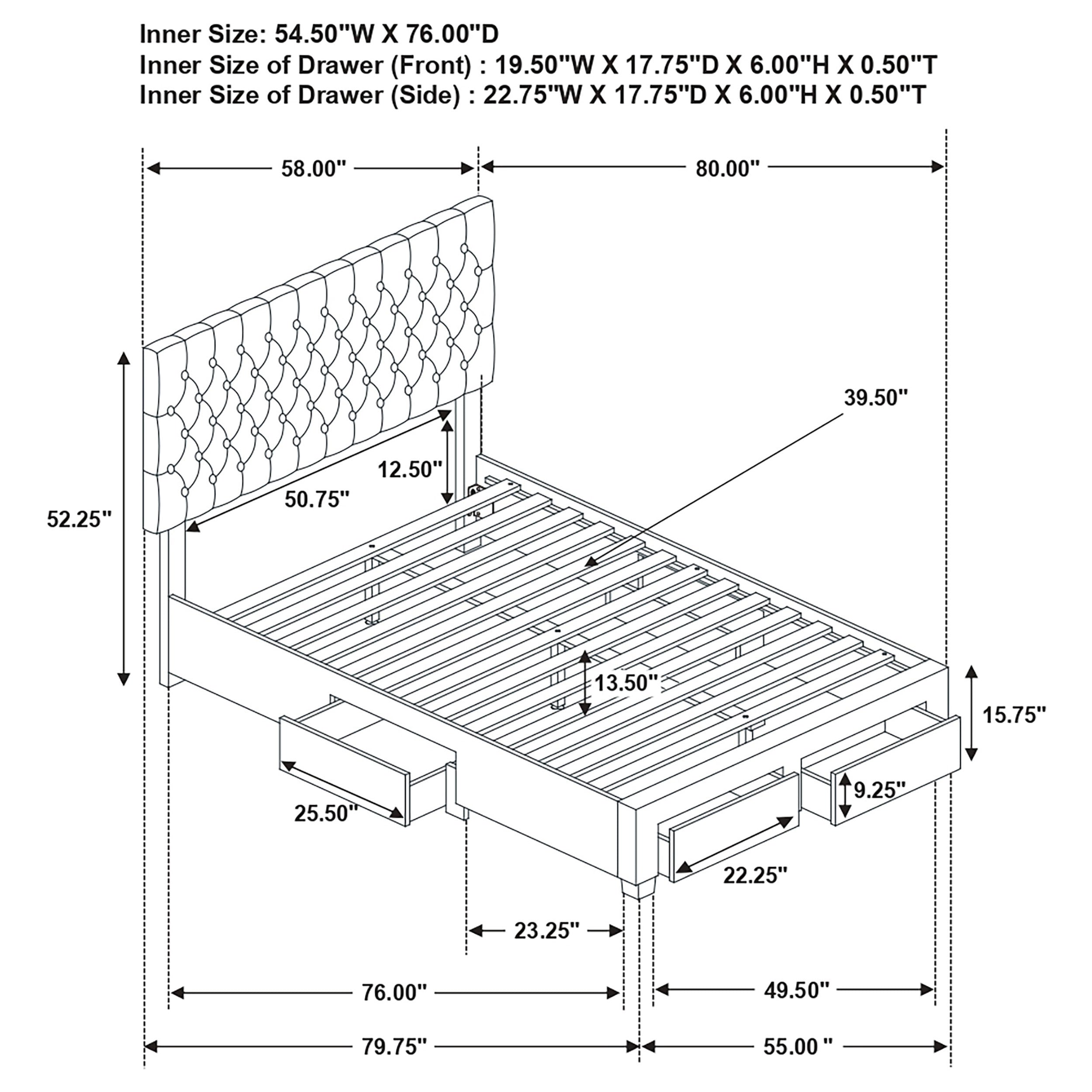 Soledad Panel Platform Storage Bed - Luxury Home Furniture (MI)