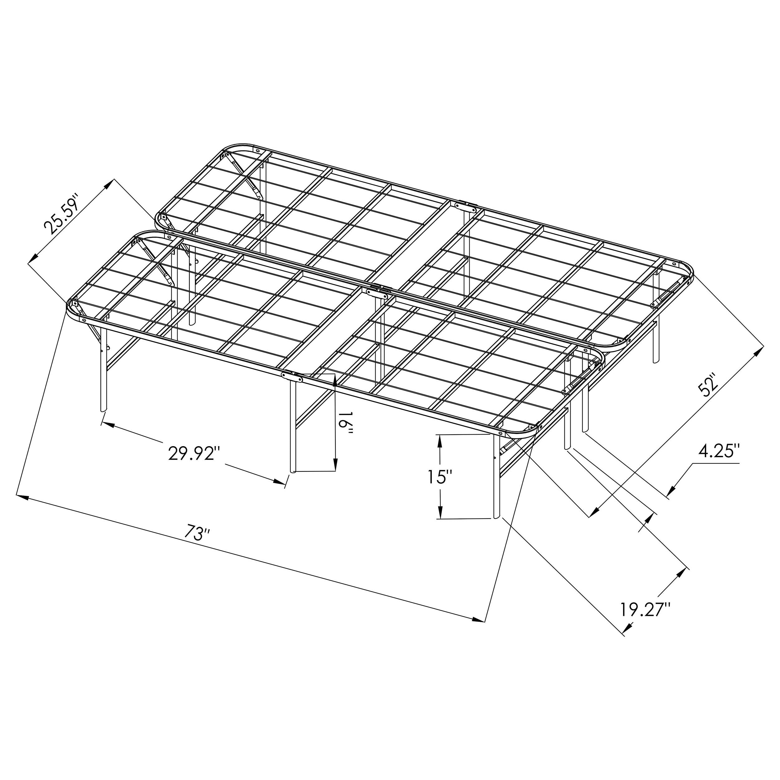 Mabel Foldable Platform Bed Frame - Luxury Home Furniture (MI)
