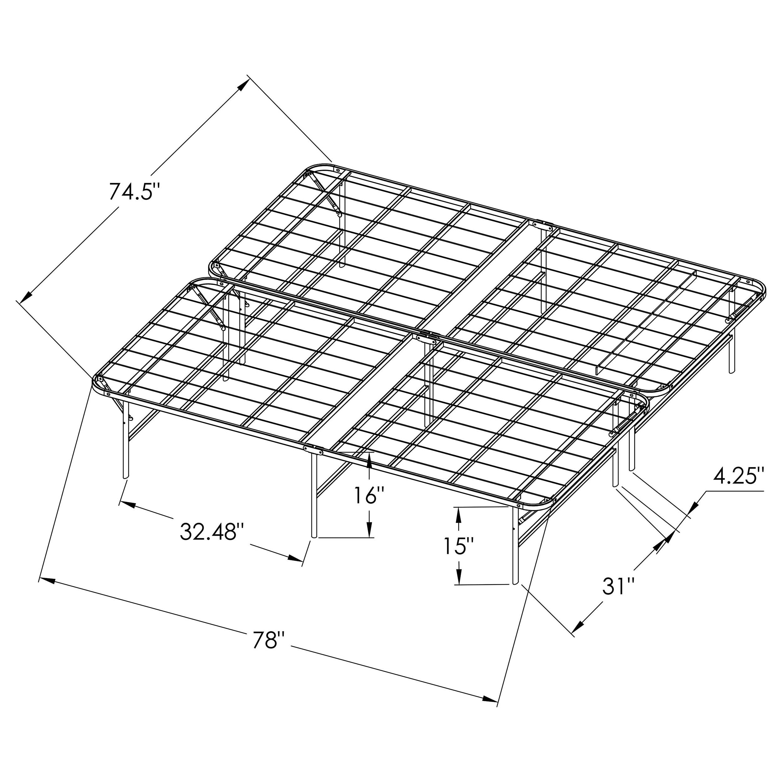 Mabel Foldable Platform Bed Frame - Luxury Home Furniture (MI)