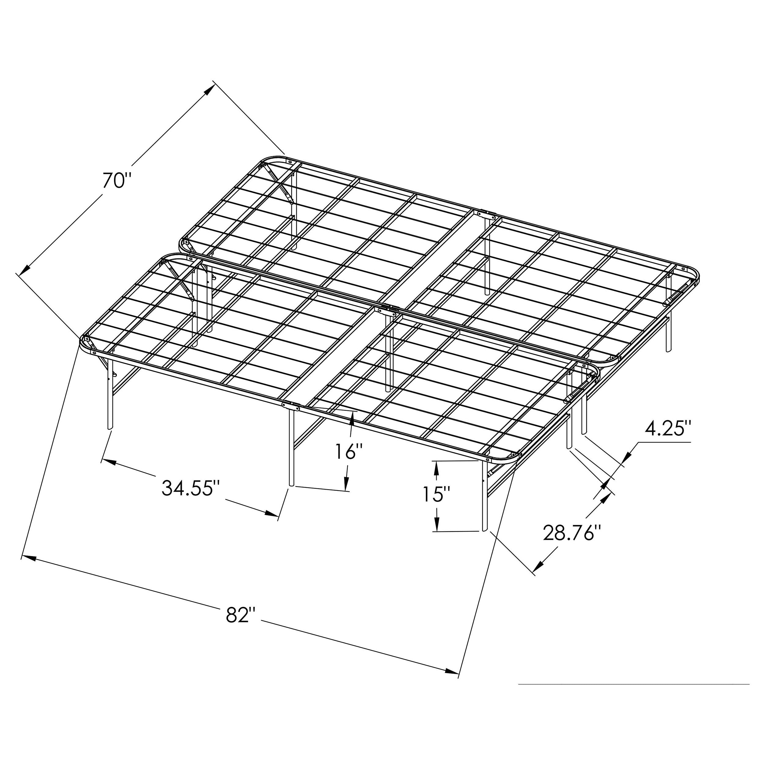 Mabel Foldable Platform Bed Frame - Luxury Home Furniture (MI)