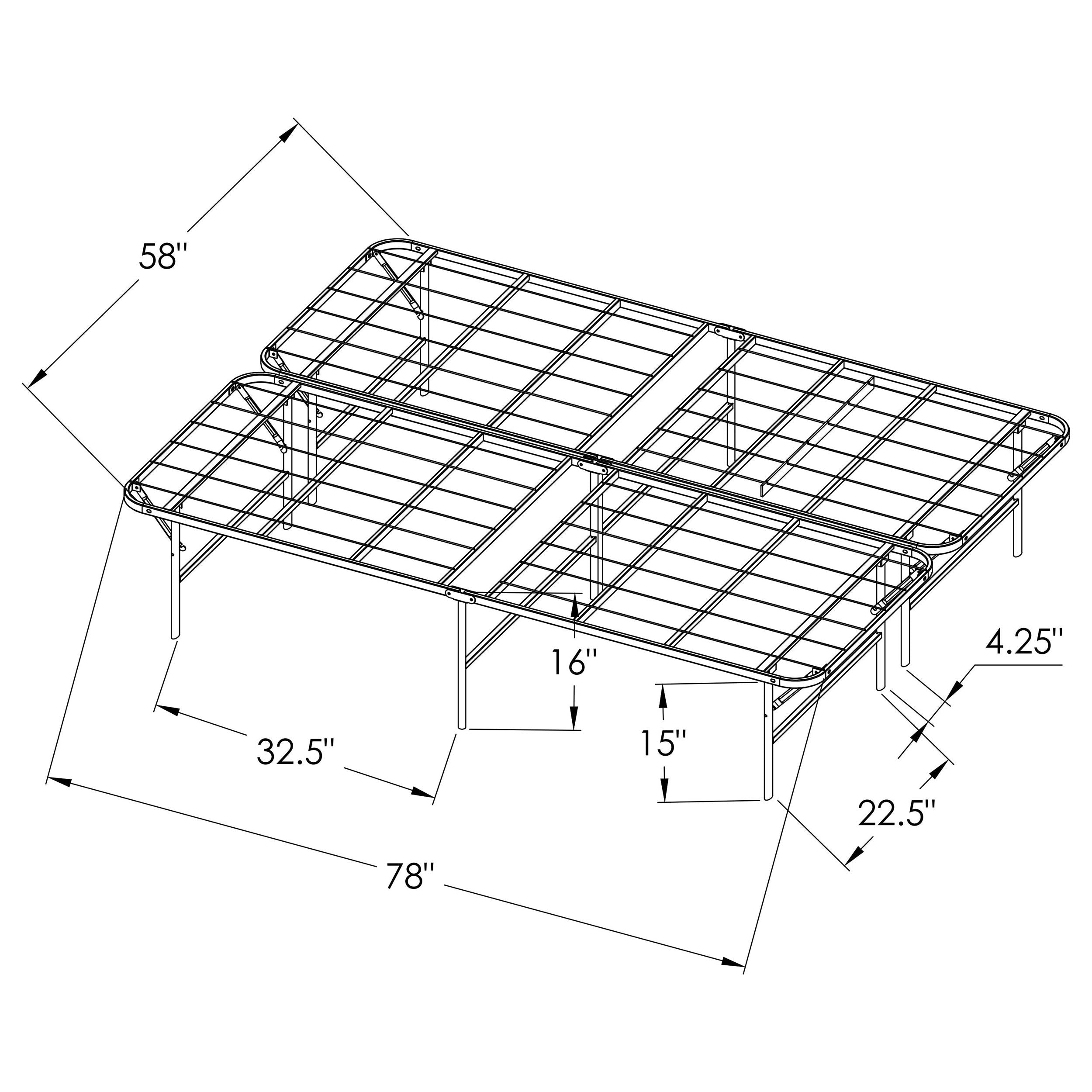 Mabel Foldable Platform Bed Frame - Luxury Home Furniture (MI)