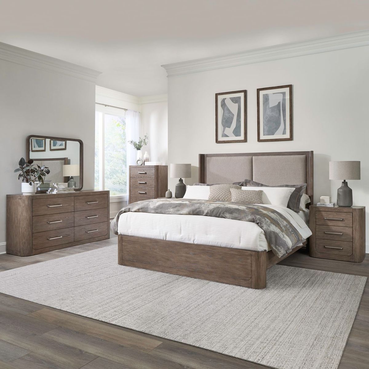 Liberty Furniture South Bend King Shelter Bed in Burnished Clay - Luxury Home Furniture (MI)