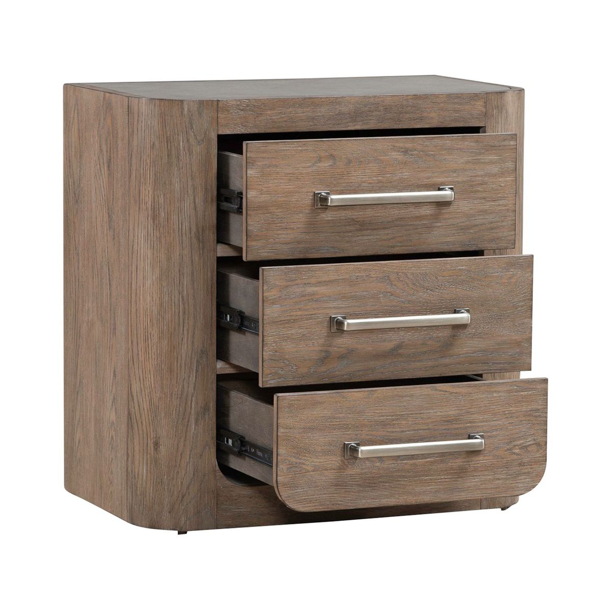 Liberty Furniture South Bend Nightstand w/ Charging Station in Burnished Clay - Luxury Home Furniture (MI)