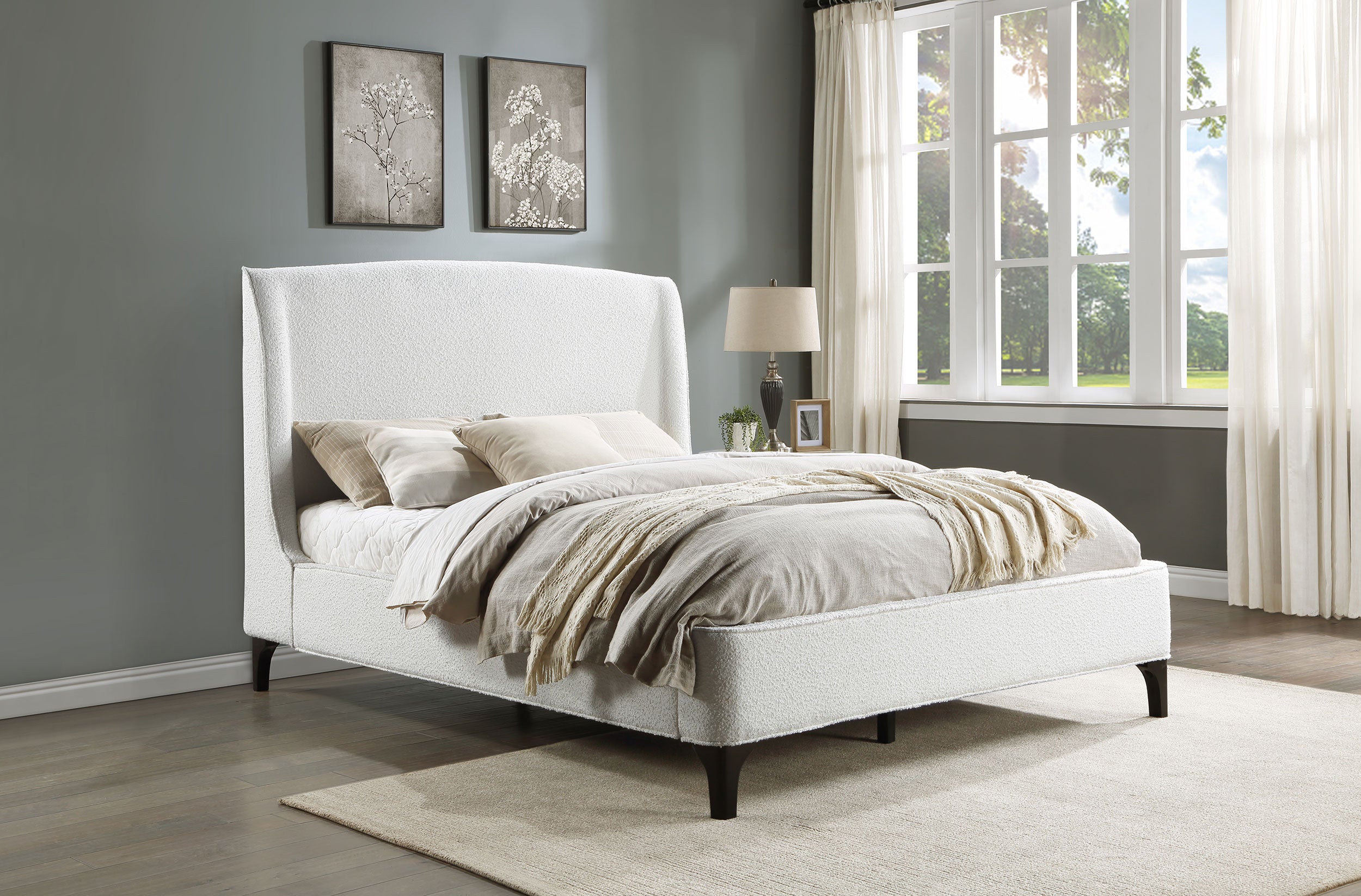 Mosby Wingback Platform Bed - Luxury Home Furniture (MI)