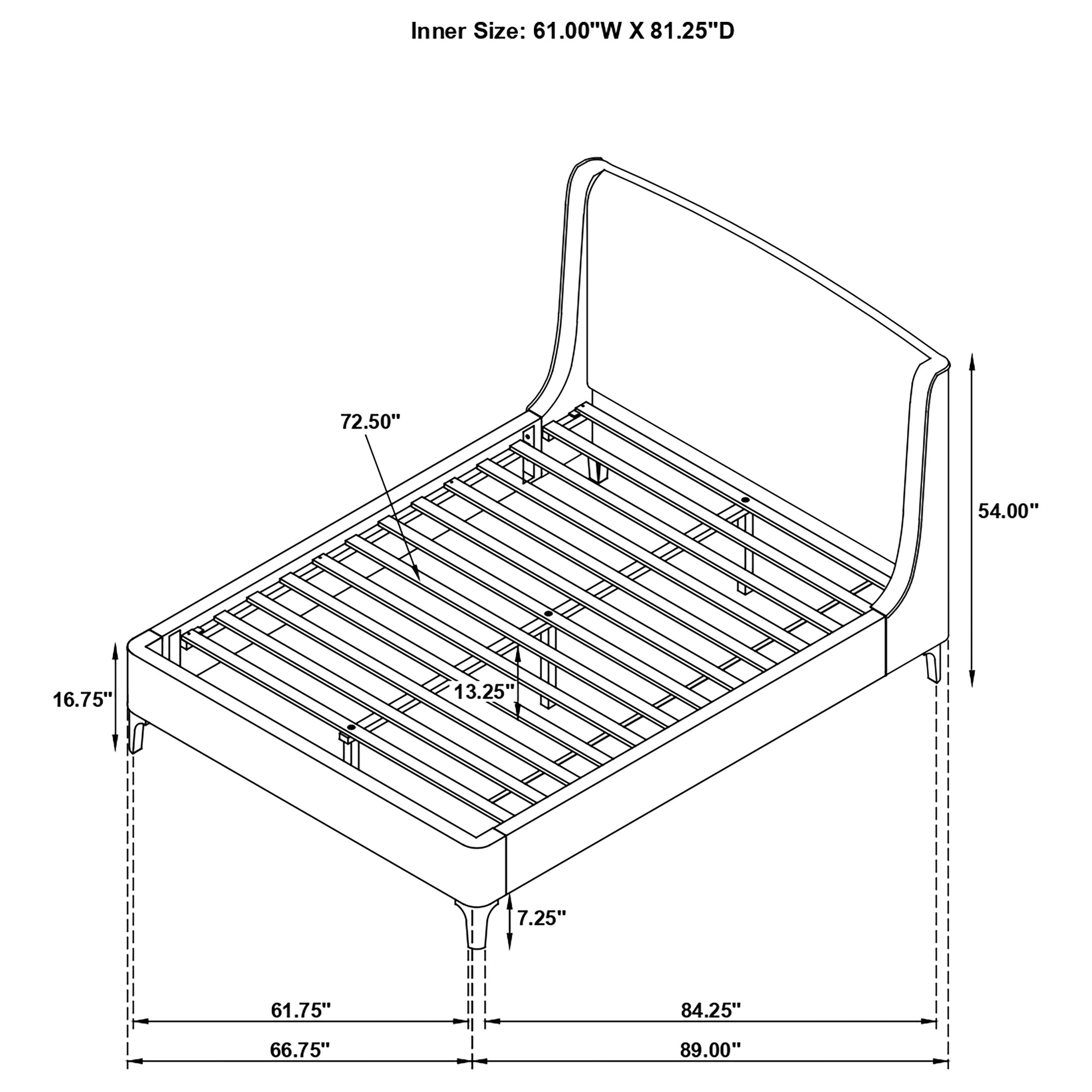 Mosby Wingback Platform Bed - Luxury Home Furniture (MI)