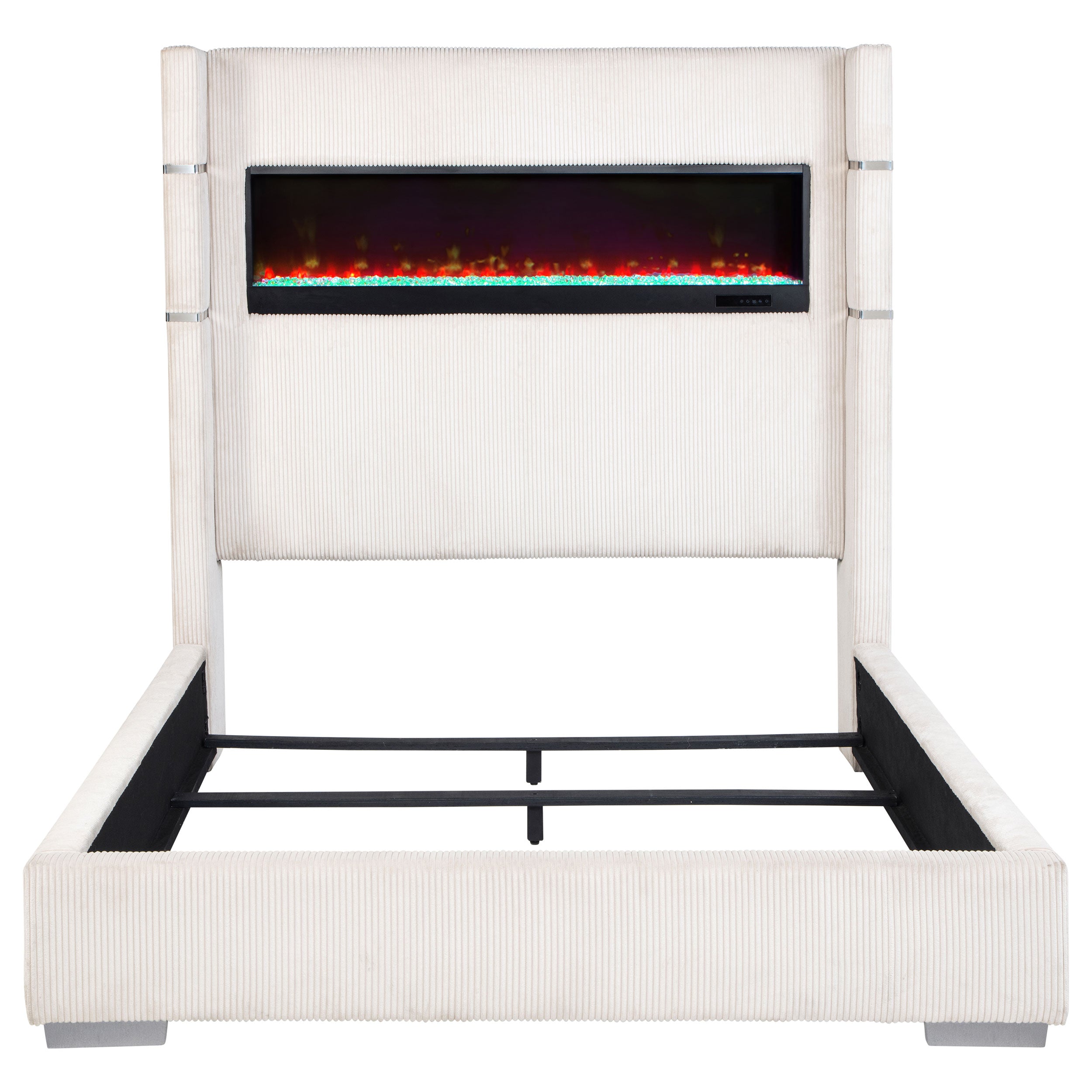 Tisdall Wingback Bed with Flame Visualizer