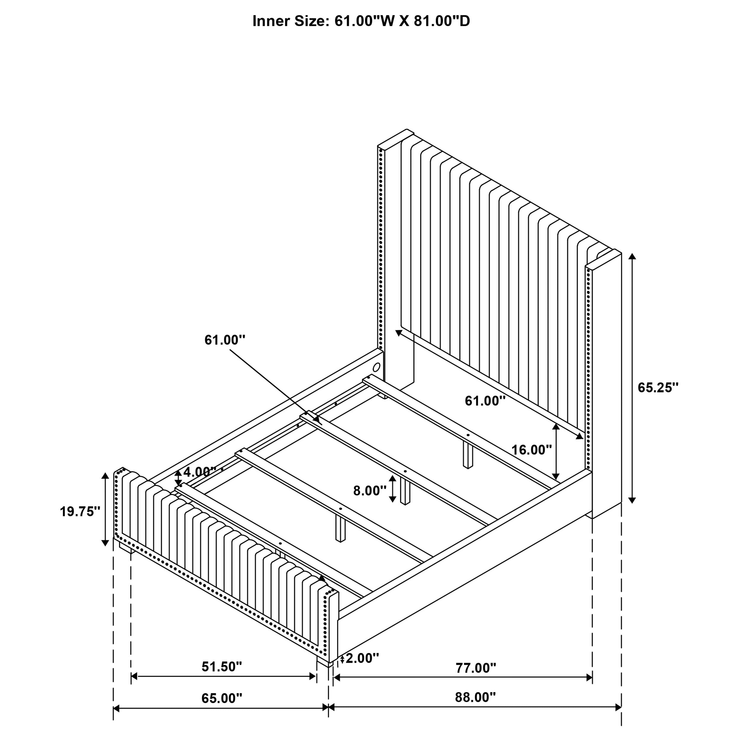 Natasha California King, E.King & Queen Bed - Luxury Home Furniture (MI)