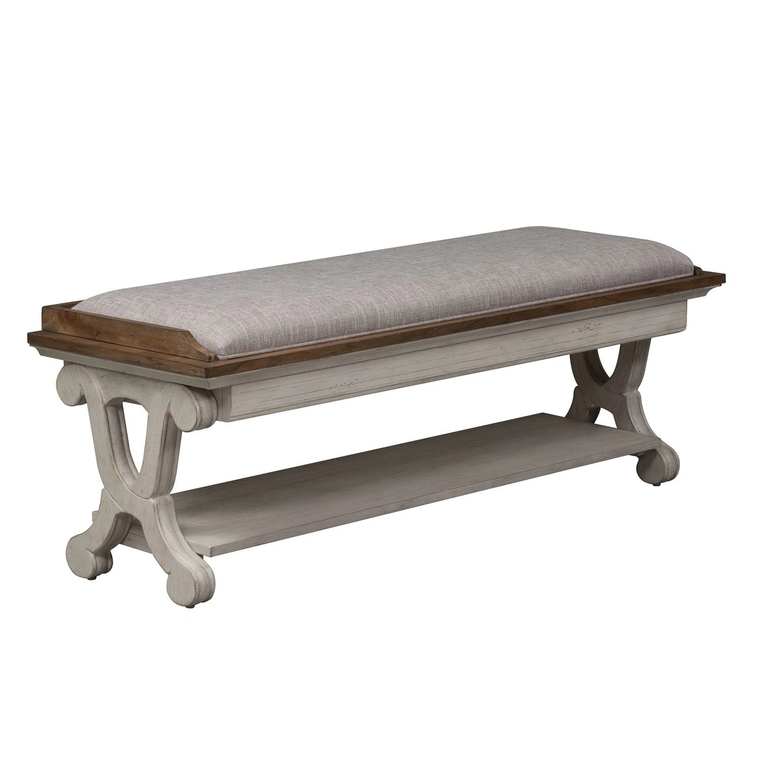 Farmhouse Reimagined Bed Bench in Antique White image