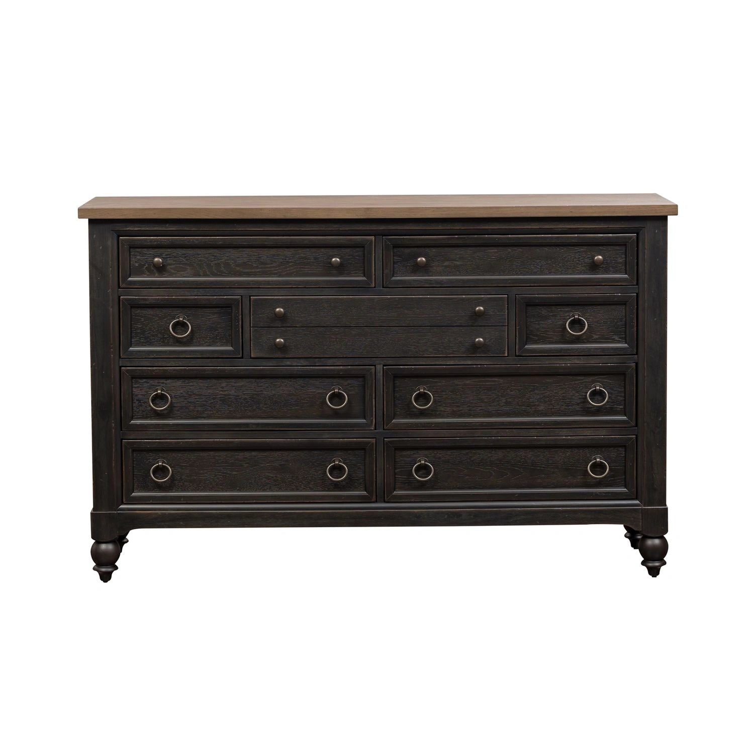 Americana Farmhouse 9 Drawer Dresser in Black image