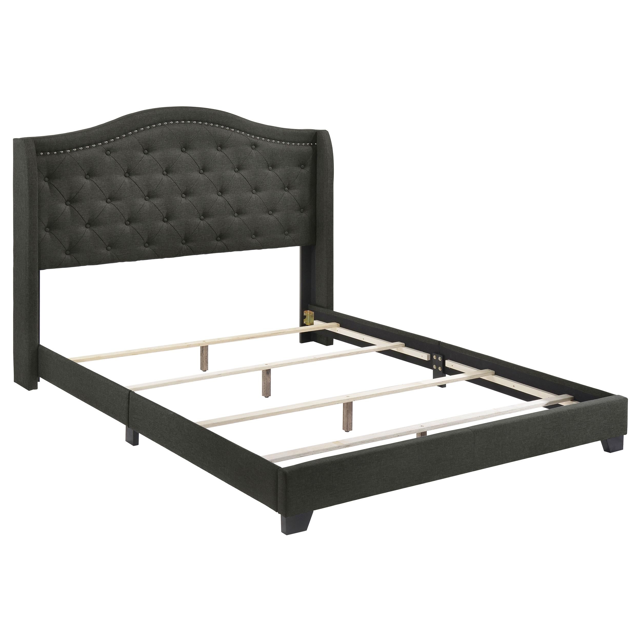 Sonoma Camel Back Eastern King Bed Grey - Luxury Home Furniture (MI)