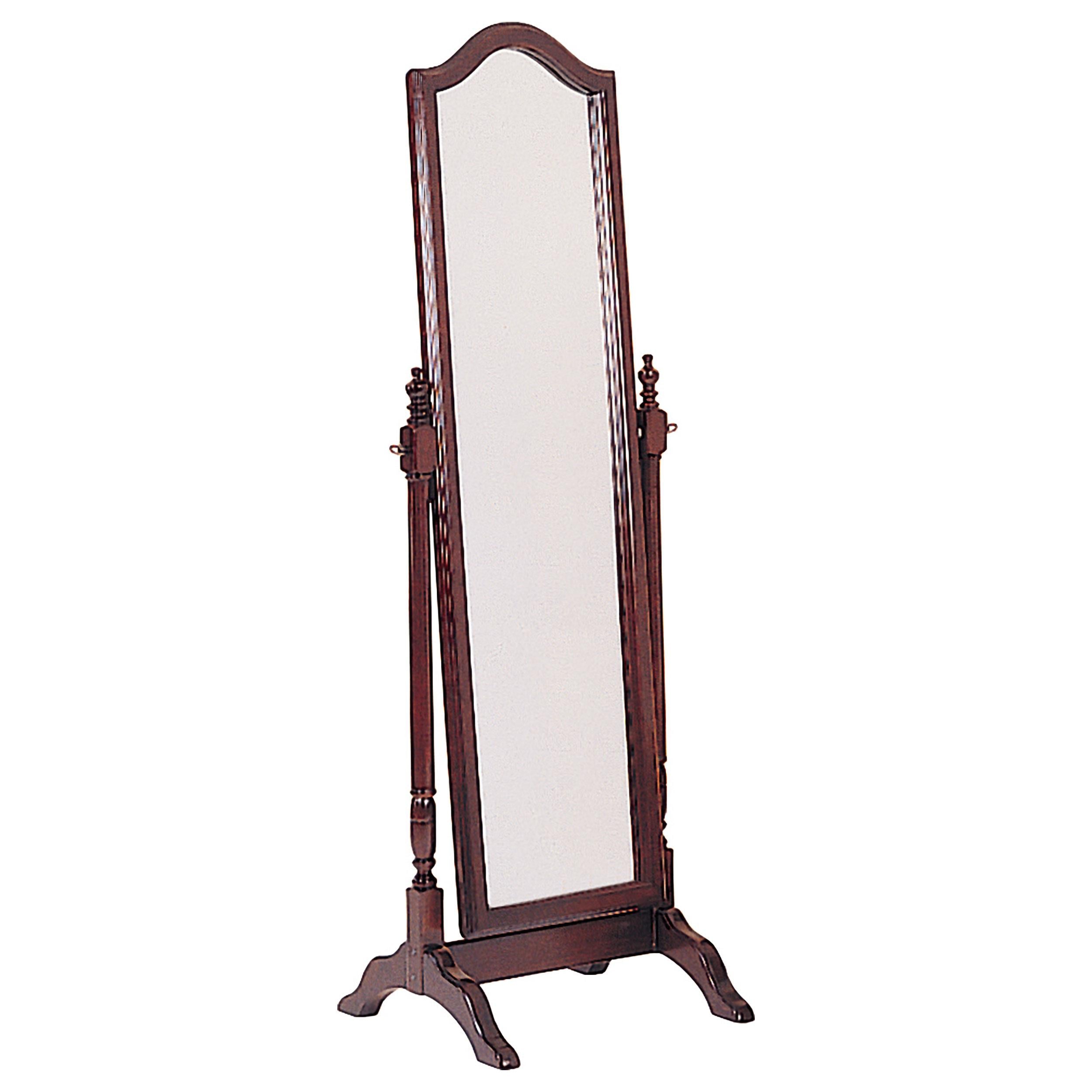 Cabot Rectangular Cheval Mirror with Arched Top Merlot - Luxury Home Furniture (MI)