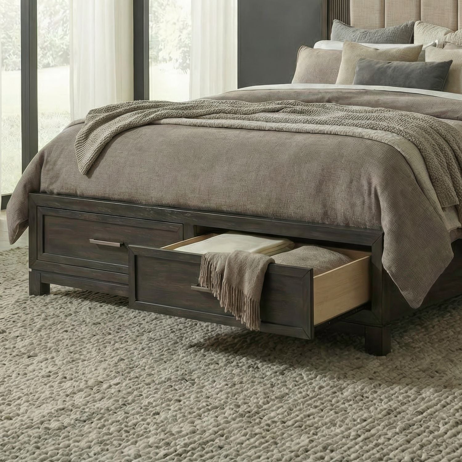 Modern Edge Storage Footboard w/ Slat Roll image