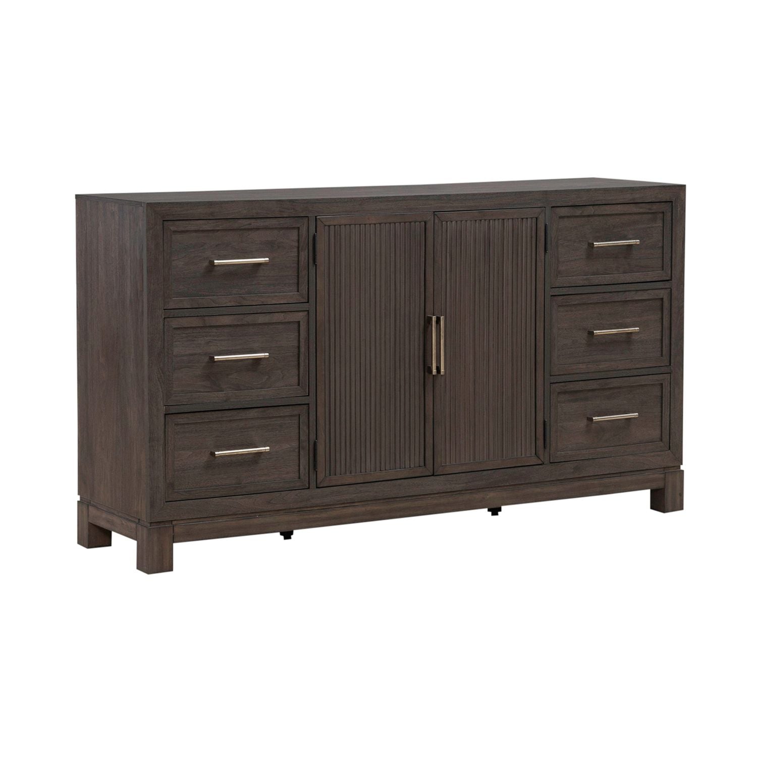 Modern Edge 2 Door 6 Drawer Dresser in Caffe - Luxury Home Furniture (MI)