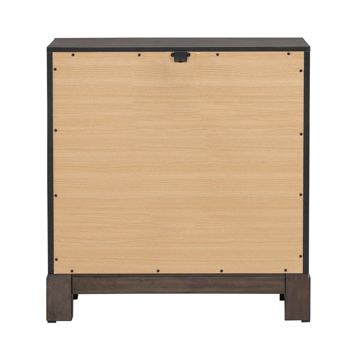 Modern Edge Nightstand w/ Charging Station in Caffe - Luxury Home Furniture (MI)