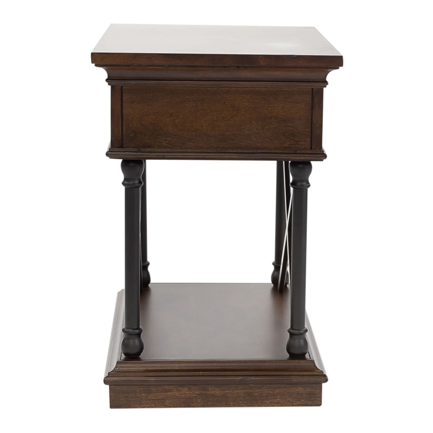 Tribeca Chairside Table in Cordovian Brown