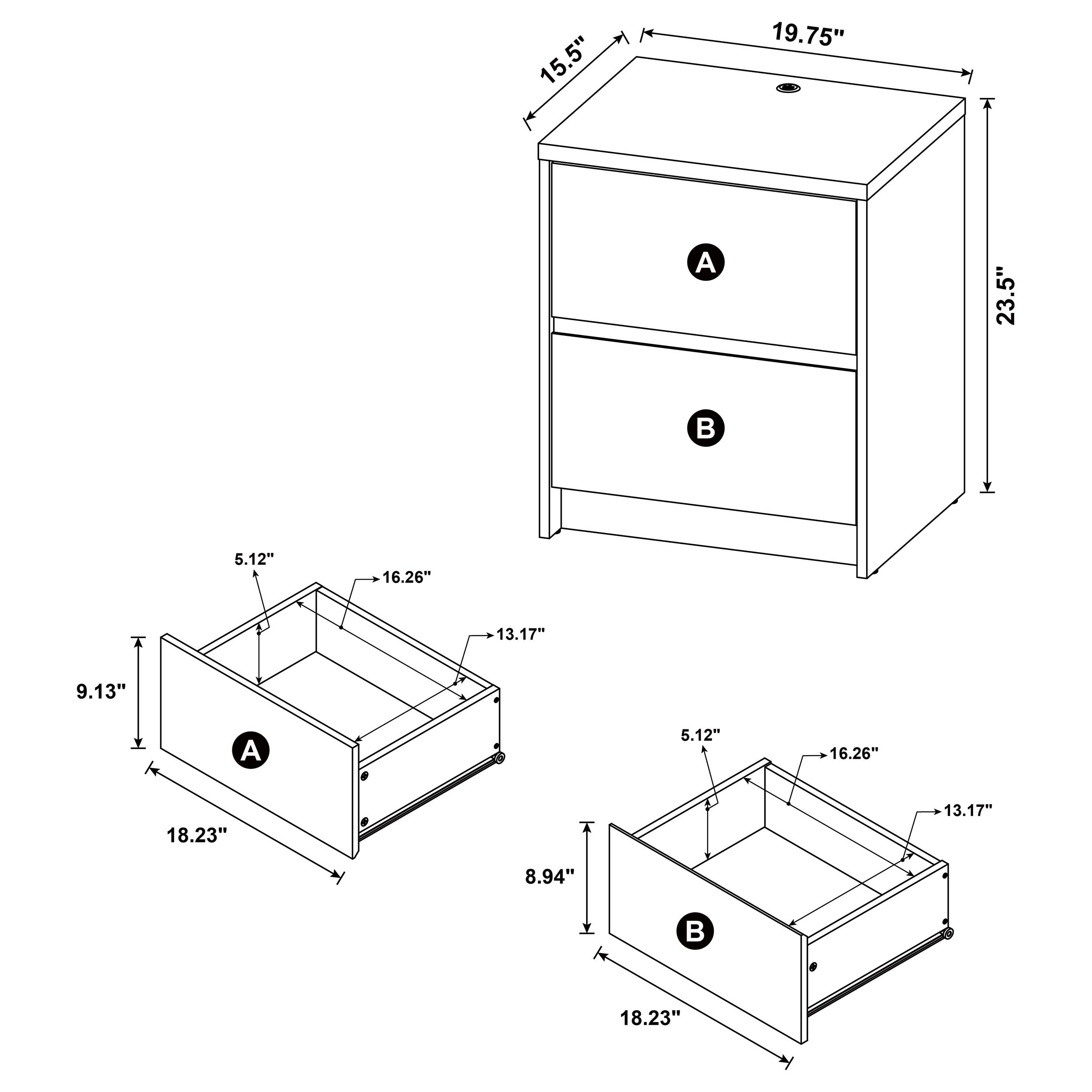 Westpark Nightstand with LED Lighting - Luxury Home Furniture (MI)