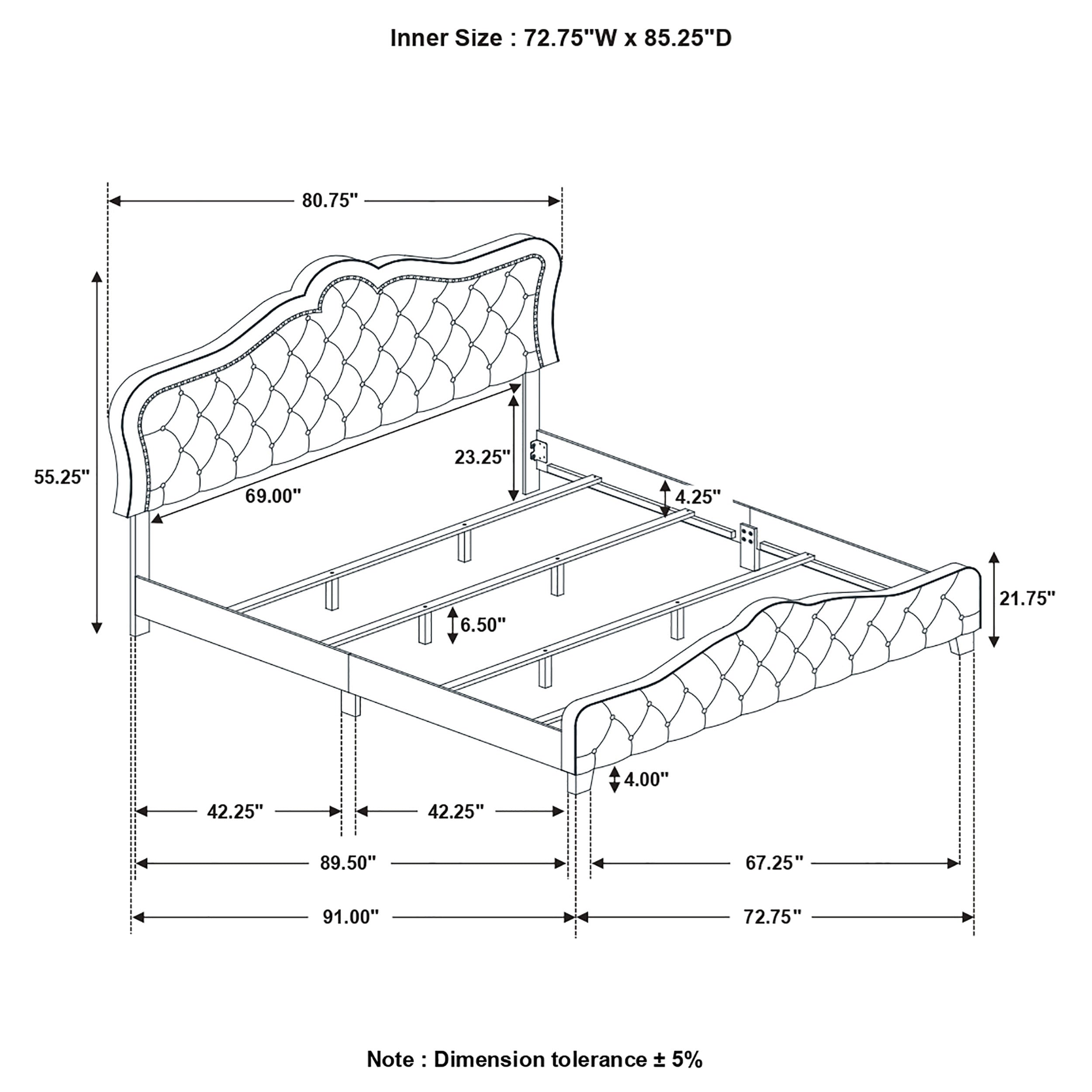 Bella Beds Cal.King & E.King, Queeen - Luxury Home Furniture (MI)