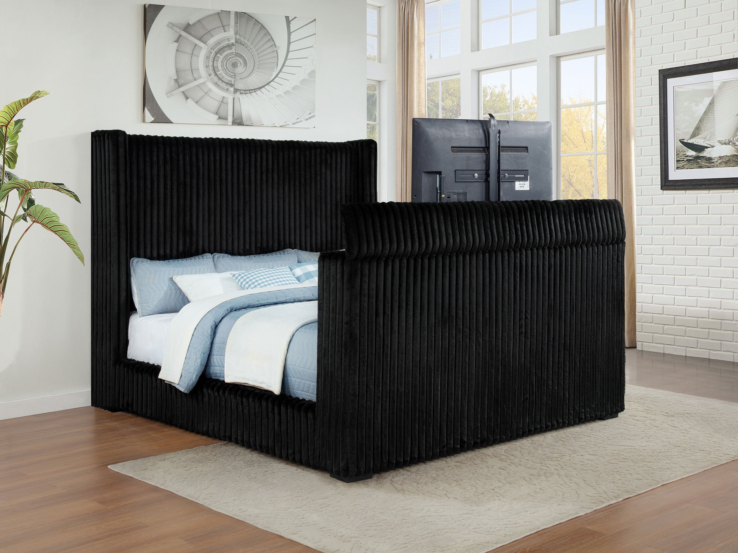Centergrove Wingback TV Bed - Luxury Home Furniture (MI)