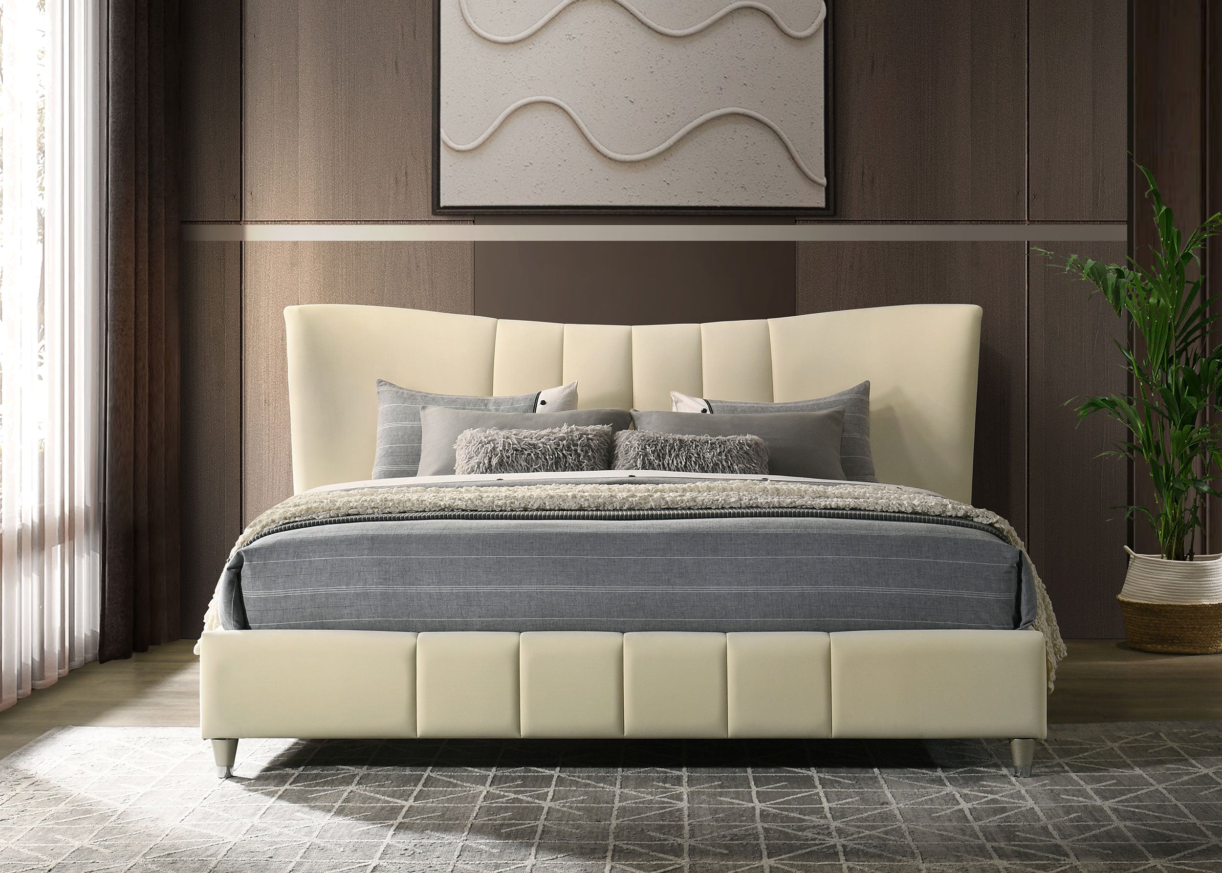 Evelyn Panel Platform Bed - Luxury Home Furniture (MI)