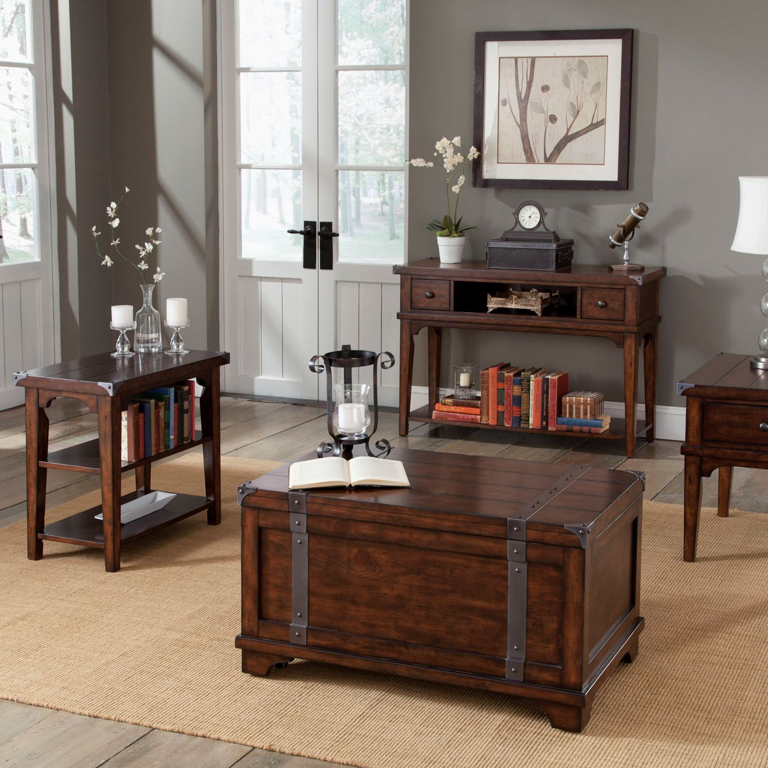 Aspen Skies End Table in Russet Brown - Luxury Home Furniture (MI)