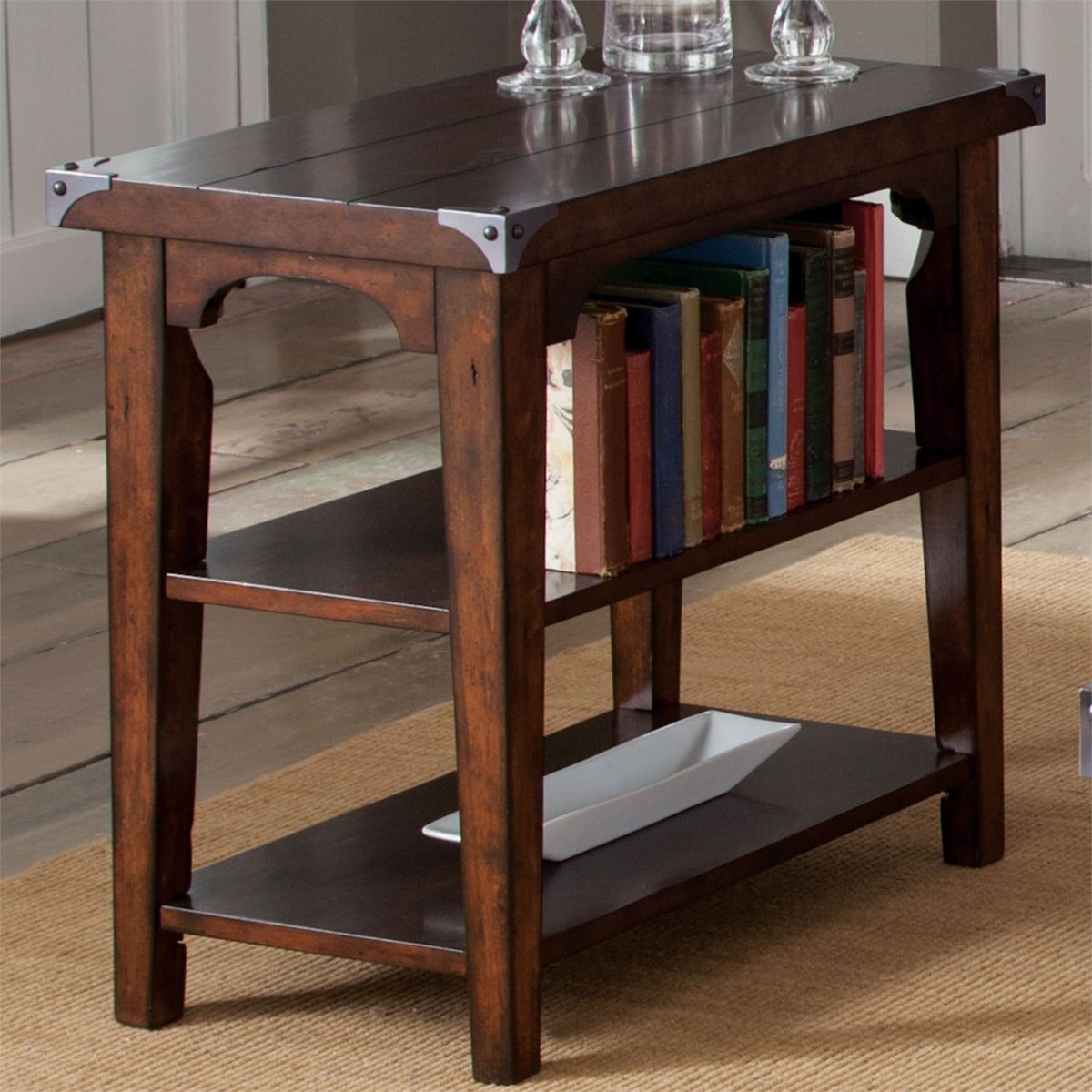 Liberty Aspen Skies Chair Side Table in Russet Brown - Luxury Home Furniture (MI)