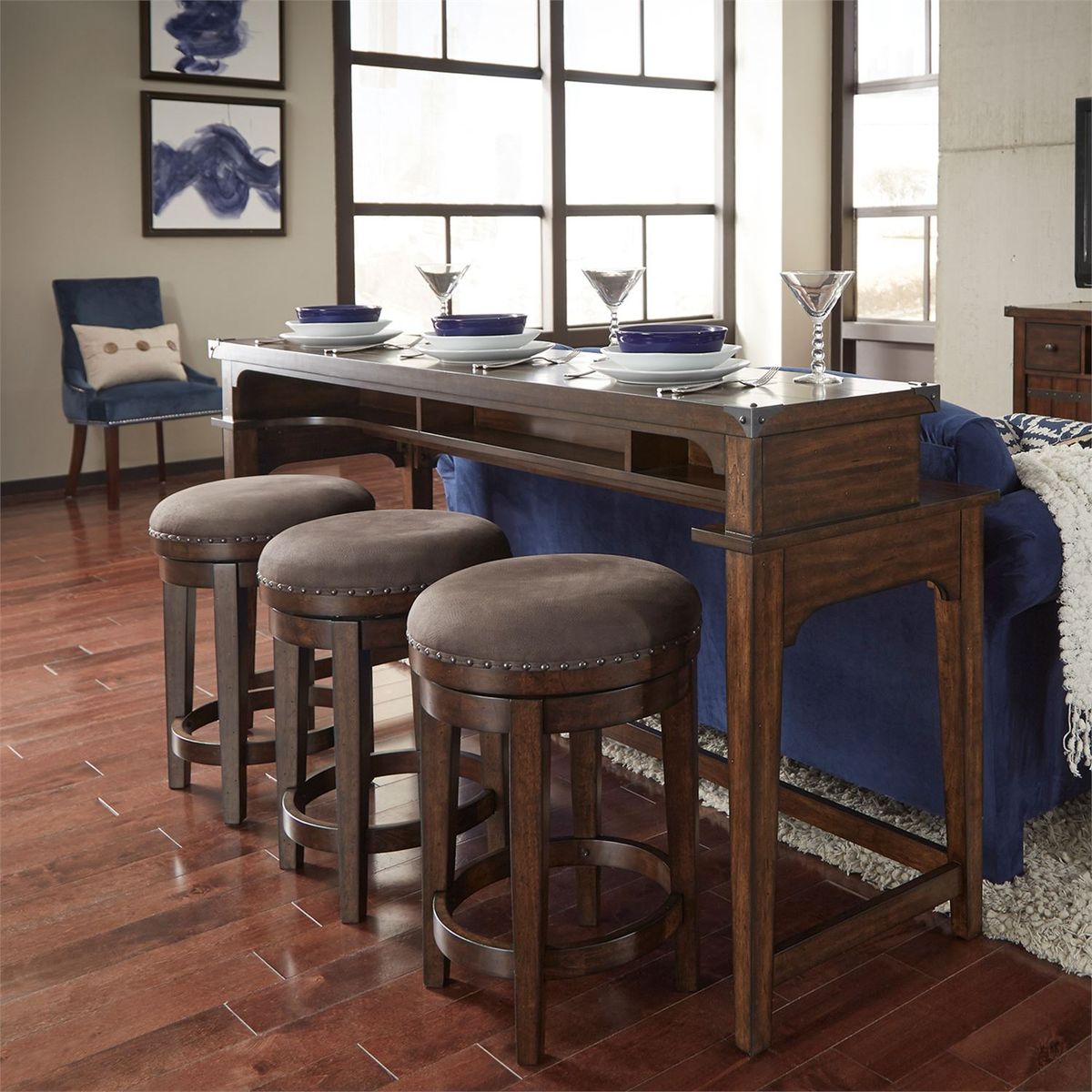 Liberty Aspen Skies Swivel Barstool in Russet Brown - Luxury Home Furniture (MI)